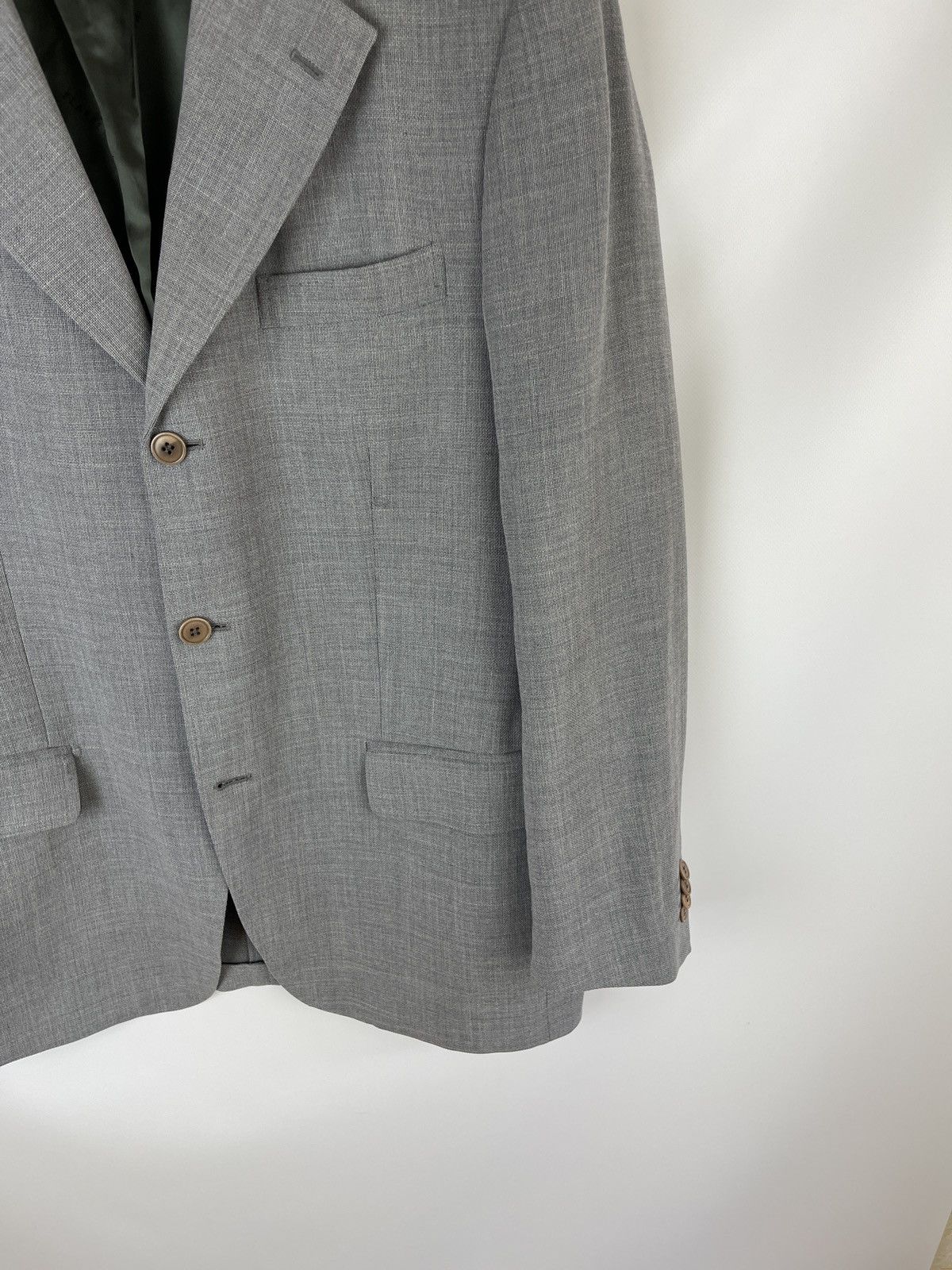 Other Flannel Bay Maccari silk linen wool unlined blazer jacket Size 42L - 4 Thumbnail