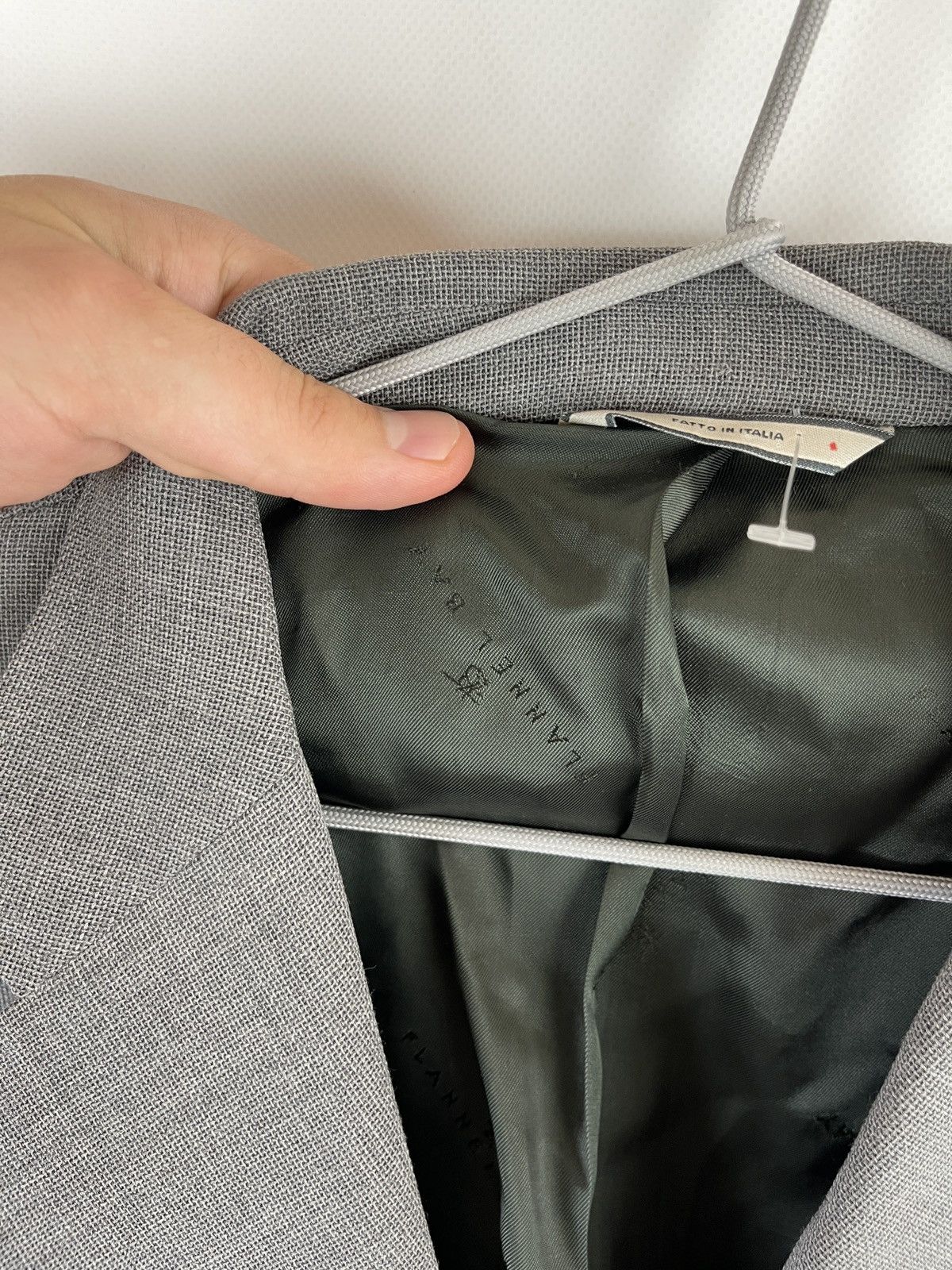 Other Flannel Bay Maccari silk linen wool unlined blazer jacket Size 42L - 12 Thumbnail