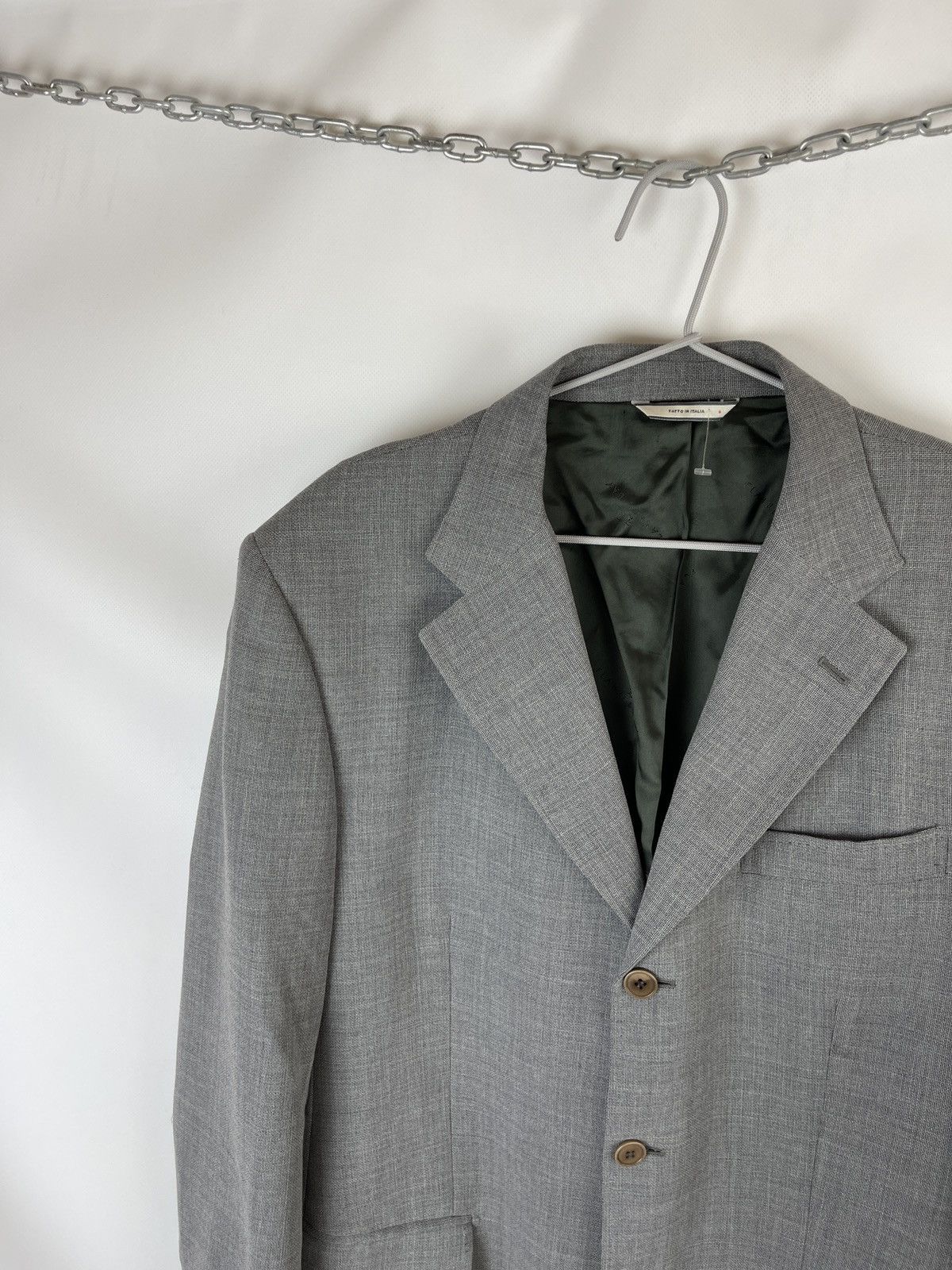 Other Flannel Bay Maccari silk linen wool unlined blazer jacket Size 42L - 2 Thumbnail