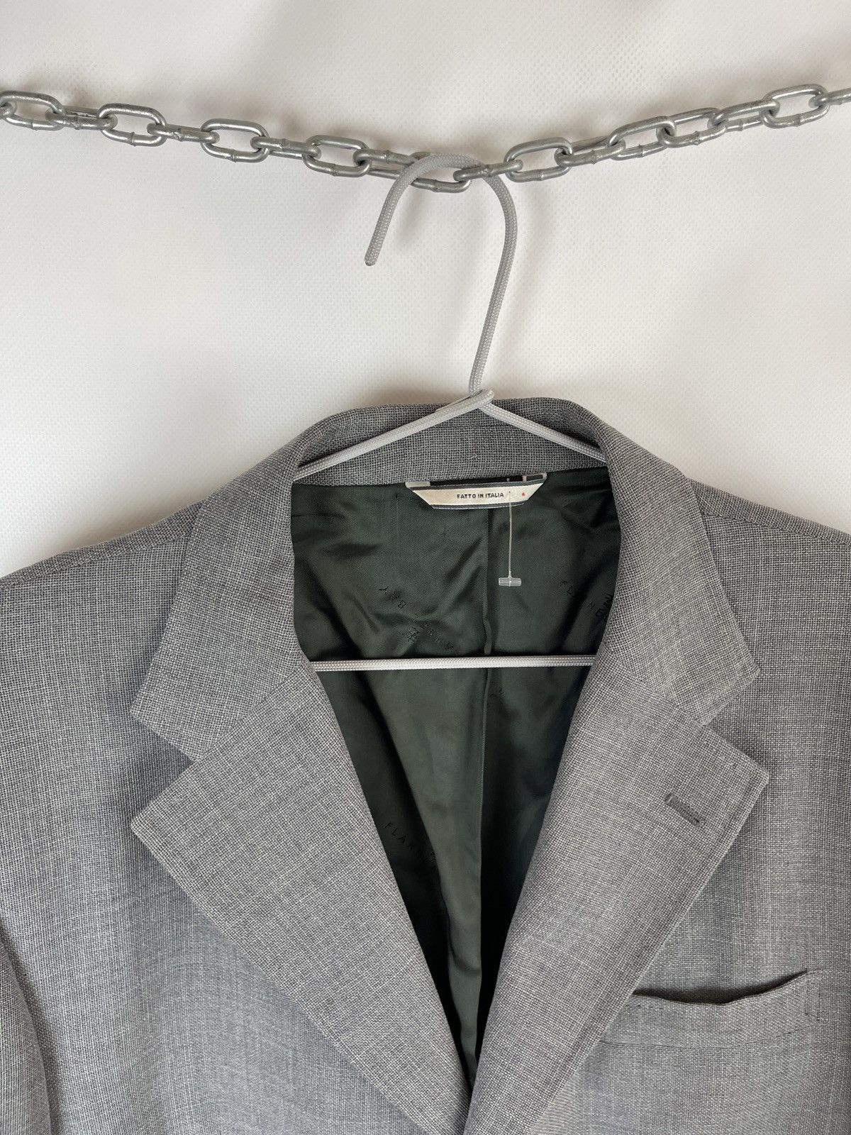 Other Flannel Bay Maccari silk linen wool unlined blazer jacket Size 42L - 11 Thumbnail