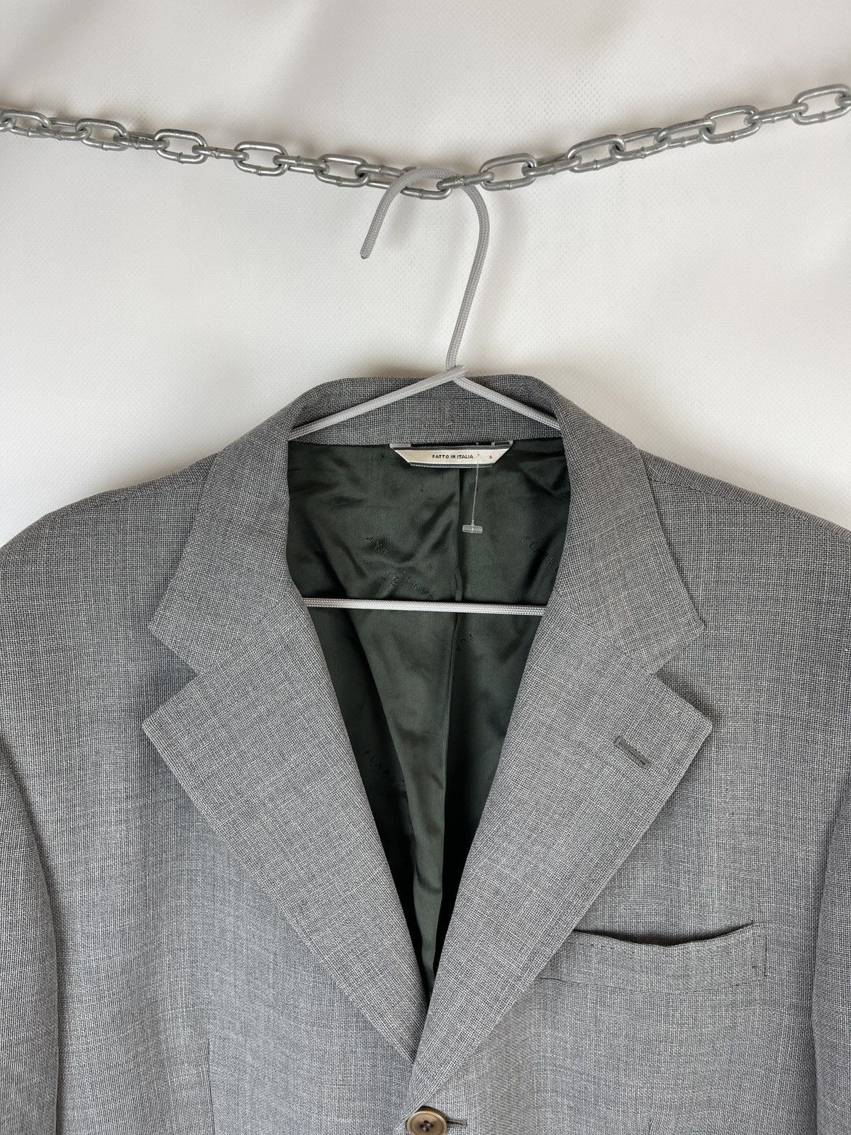 Other Flannel Bay Maccari silk linen wool unlined blazer jacket Size 42L - 6 Thumbnail