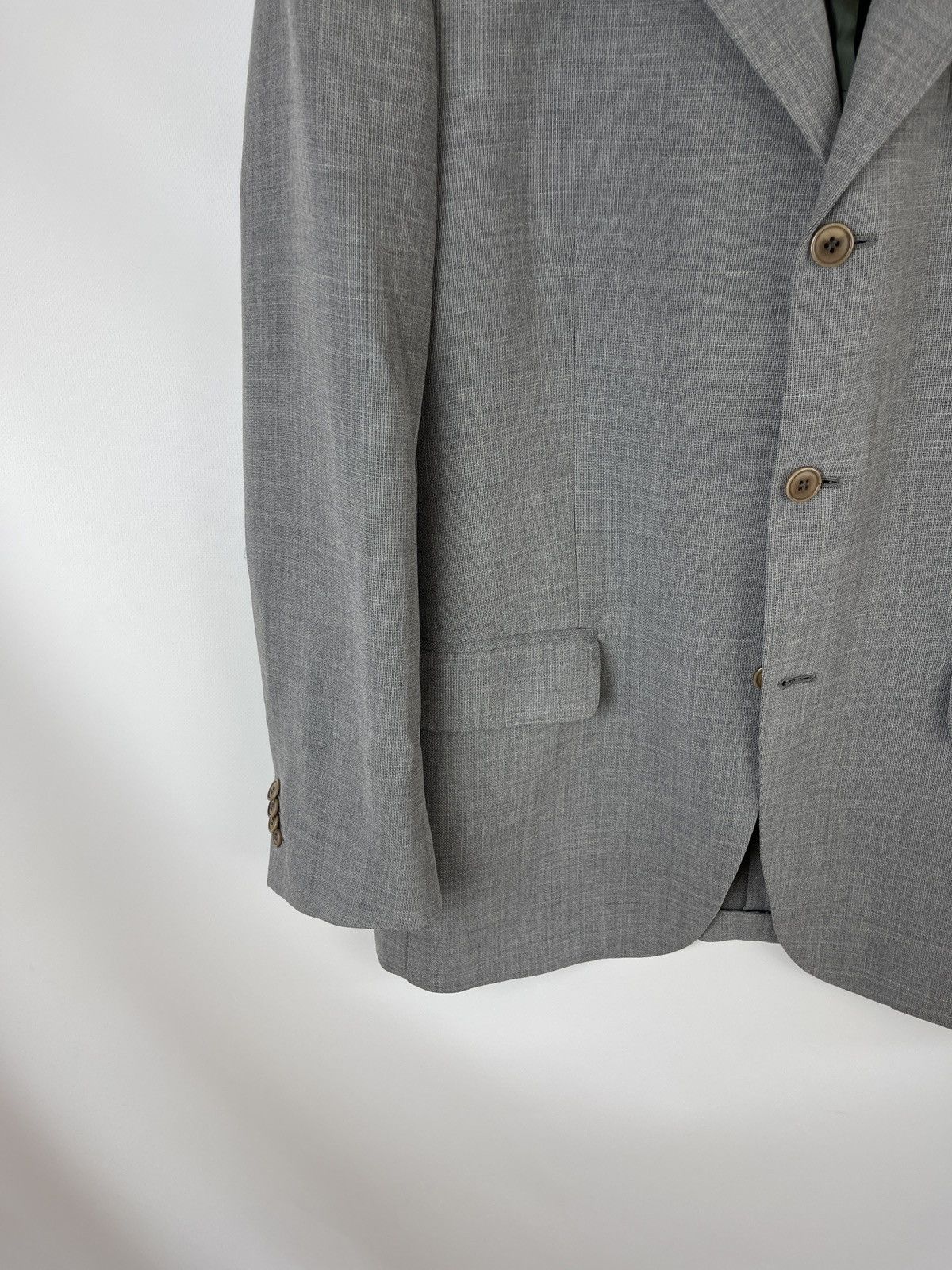 Other Flannel Bay Maccari silk linen wool unlined blazer jacket Size 42L - 3 Thumbnail