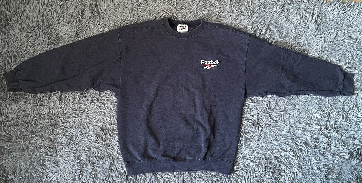 Reebok × Vintage Reebok 90s vintage minimalist washed sweatshirt made in USA Size US M / EU 48-50 / 2 - 2 Thumbnail
