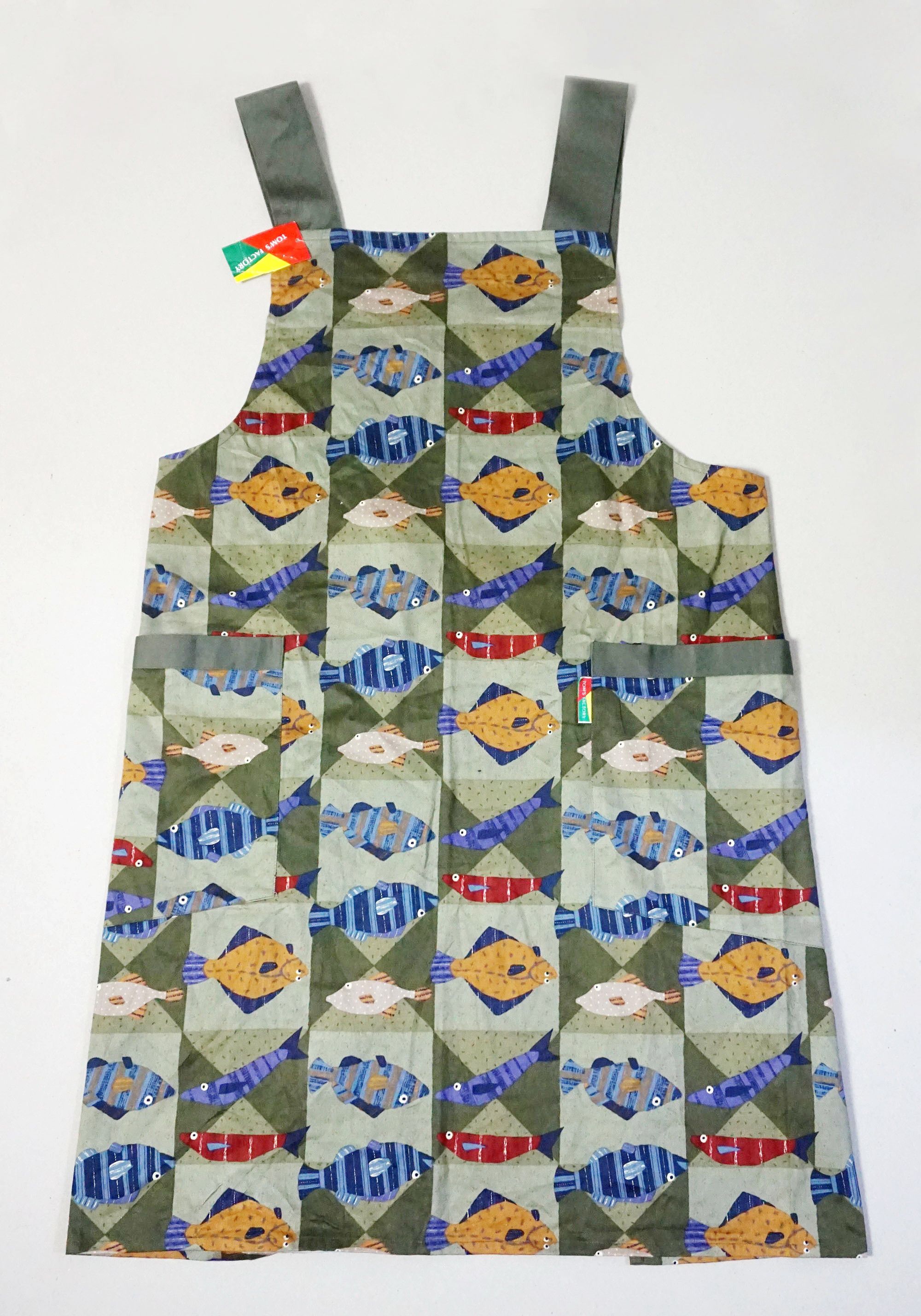 Japanese Brand Tom's Factory Fish Design Apron Size ONE SIZE - 5 Thumbnail