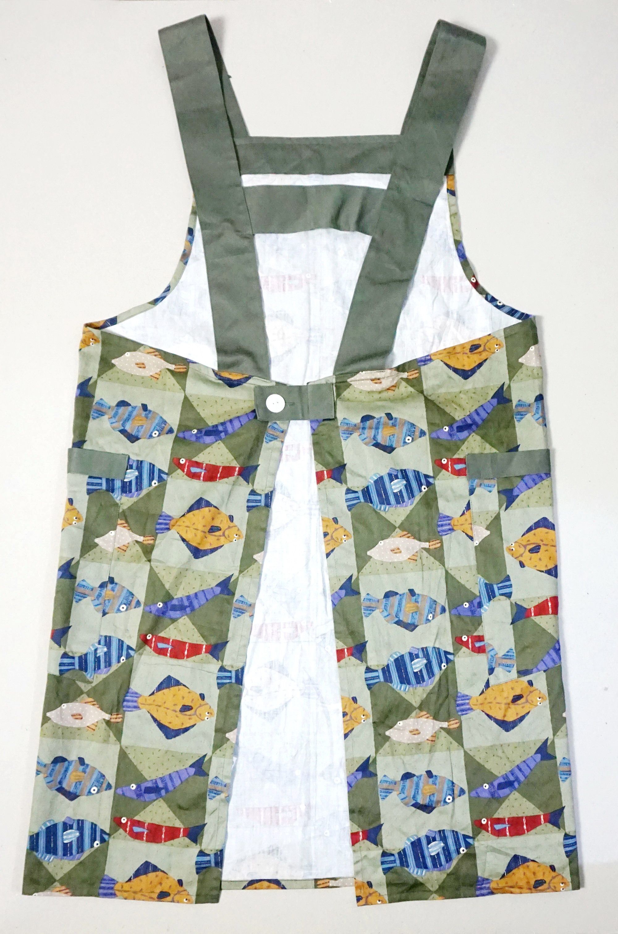 Japanese Brand Tom's Factory Fish Design Apron Size ONE SIZE - 6 Thumbnail