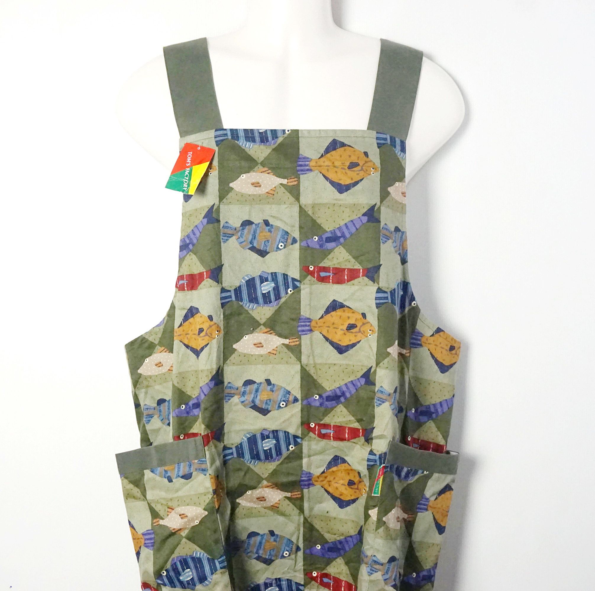 Japanese Brand Tom's Factory Fish Design Apron Size ONE SIZE - 1 Thumbnail