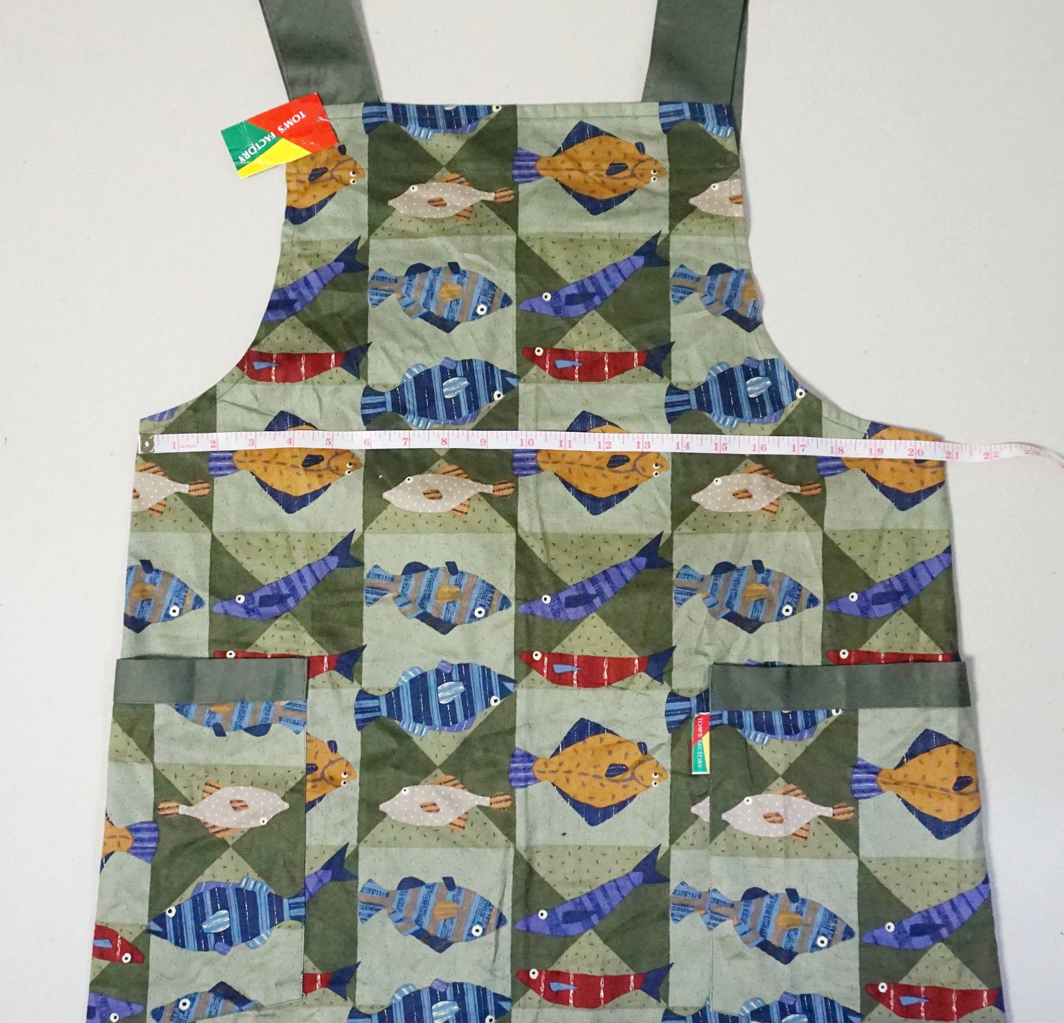 Japanese Brand Tom's Factory Fish Design Apron Size ONE SIZE - 9 Thumbnail