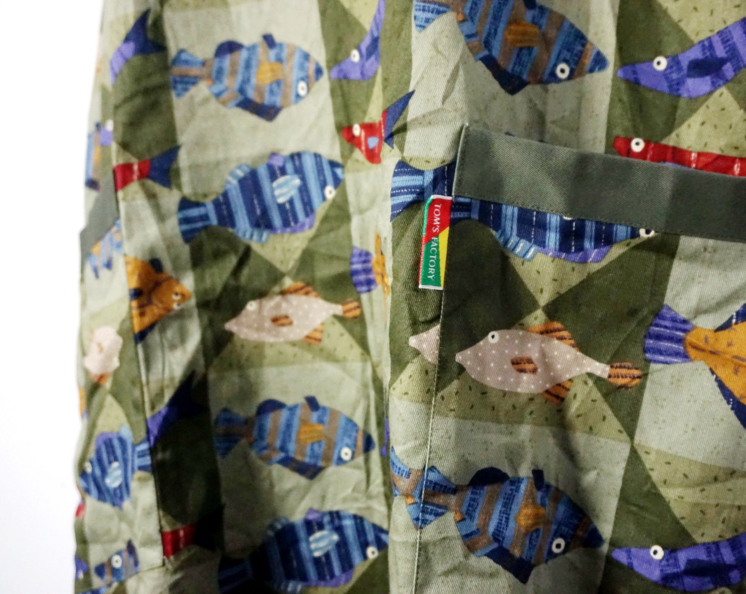 Japanese Brand Tom's Factory Fish Design Apron Size ONE SIZE - 4 Thumbnail