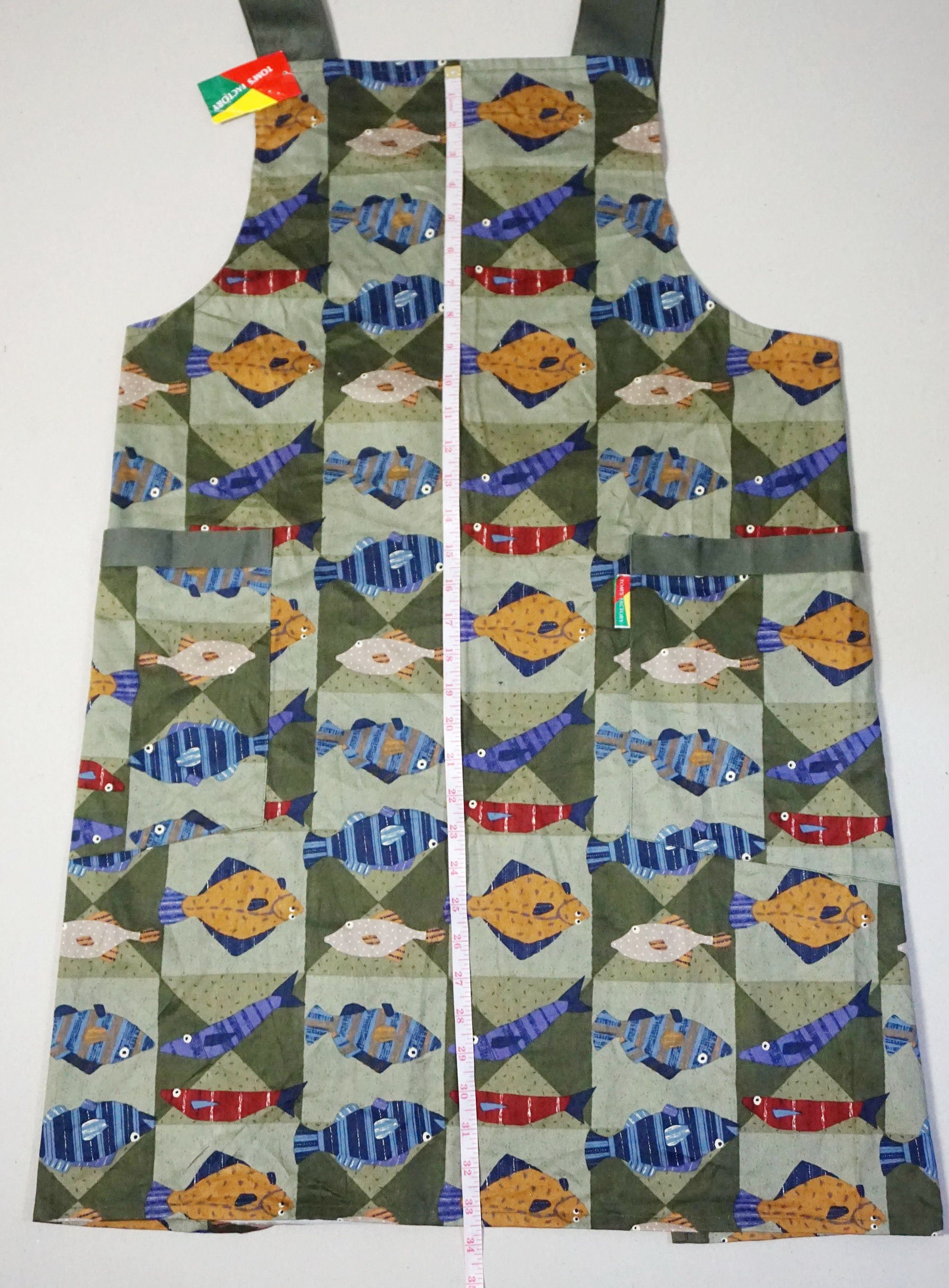 Japanese Brand Tom's Factory Fish Design Apron Size ONE SIZE - 10 Thumbnail
