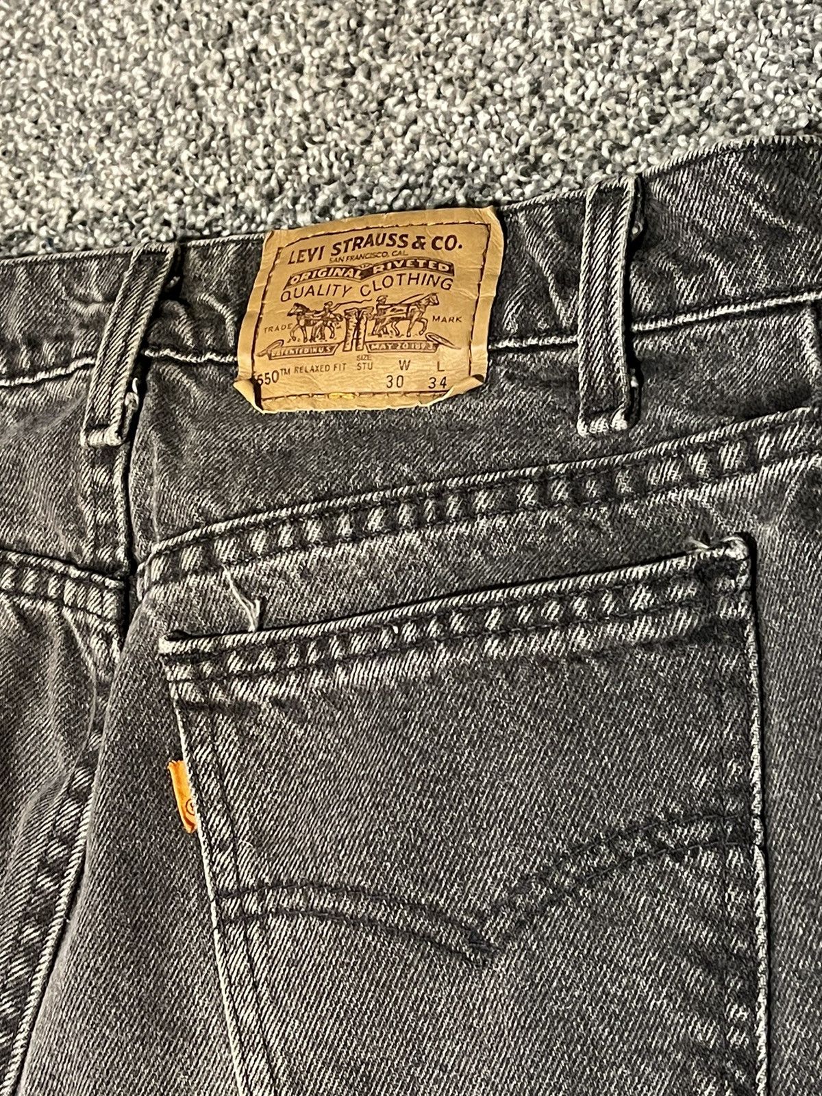 Levi's × Levi's Vintage Clothing × Vintage Orange Tab 1994 Levis 550 Relaxed Fit Student Size US 28 / EU 44 - 3 Thumbnail