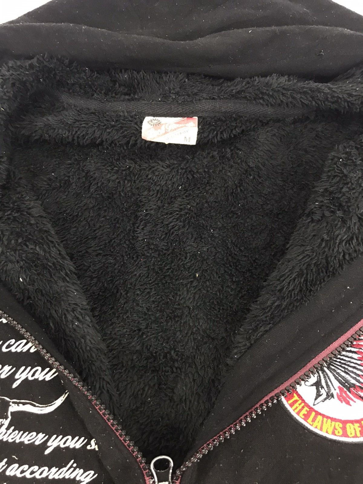 Japanese Brand Lock Heaven Sherpa Jacket Hoodie Art Ethic Native Culture Size US M / EU 48-50 / 2 - 13 Thumbnail