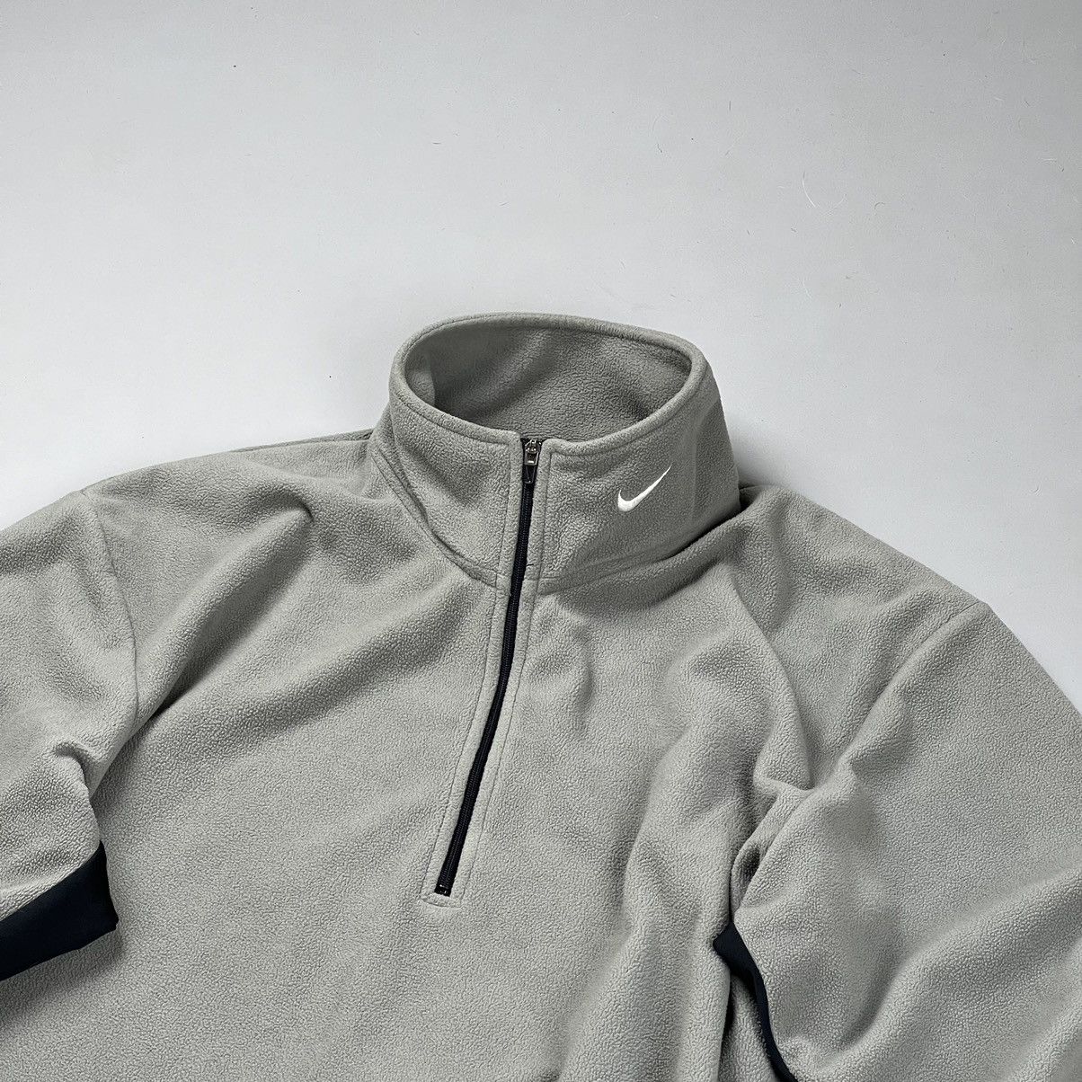 Nike × Vintage Vintage Nike Y2K Swoosh Logo Fleece 1/3 Zip Size US XL / EU 56 / 4 - 3 Thumbnail