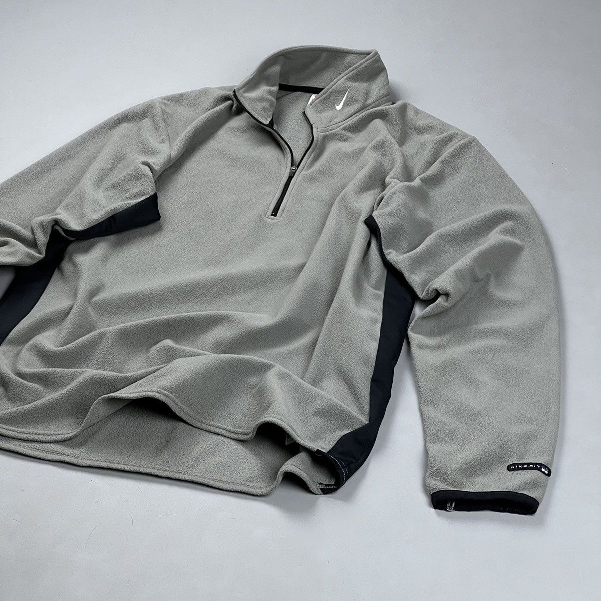 Nike × Vintage Vintage Nike Y2K Swoosh Logo Fleece 1/3 Zip Size US XL / EU 56 / 4 - 6 Thumbnail