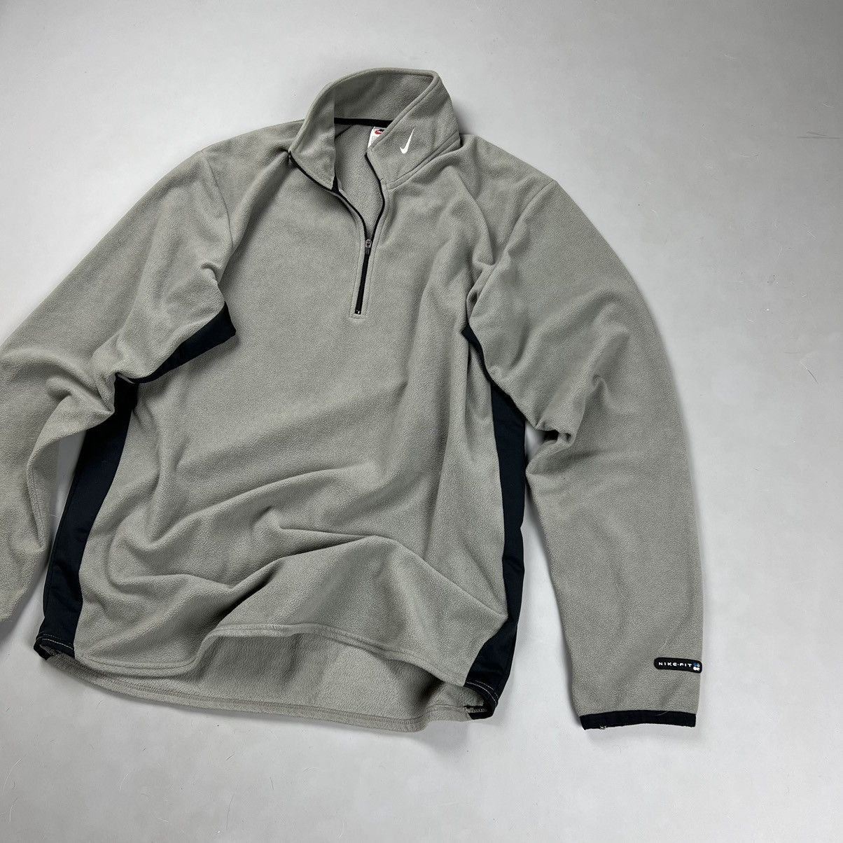 Nike × Vintage Vintage Nike Y2K Swoosh Logo Fleece 1/3 Zip Size US XL / EU 56 / 4 - 5 Thumbnail