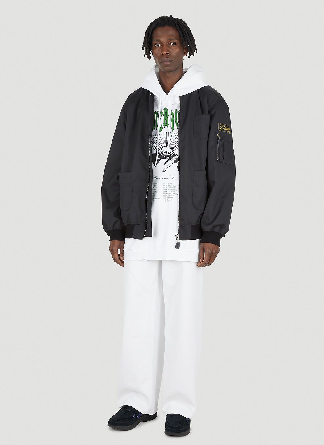 Raf Simons Raf Simons Destroyed Oversize Grimcrawler Hoodie | Grailed