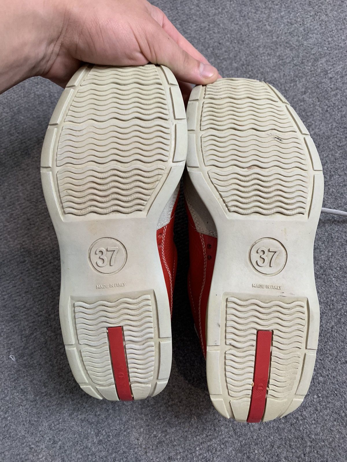 Prada Vintage Prada leather sneakers Size US 5.5 / EU 38 - 6 Thumbnail