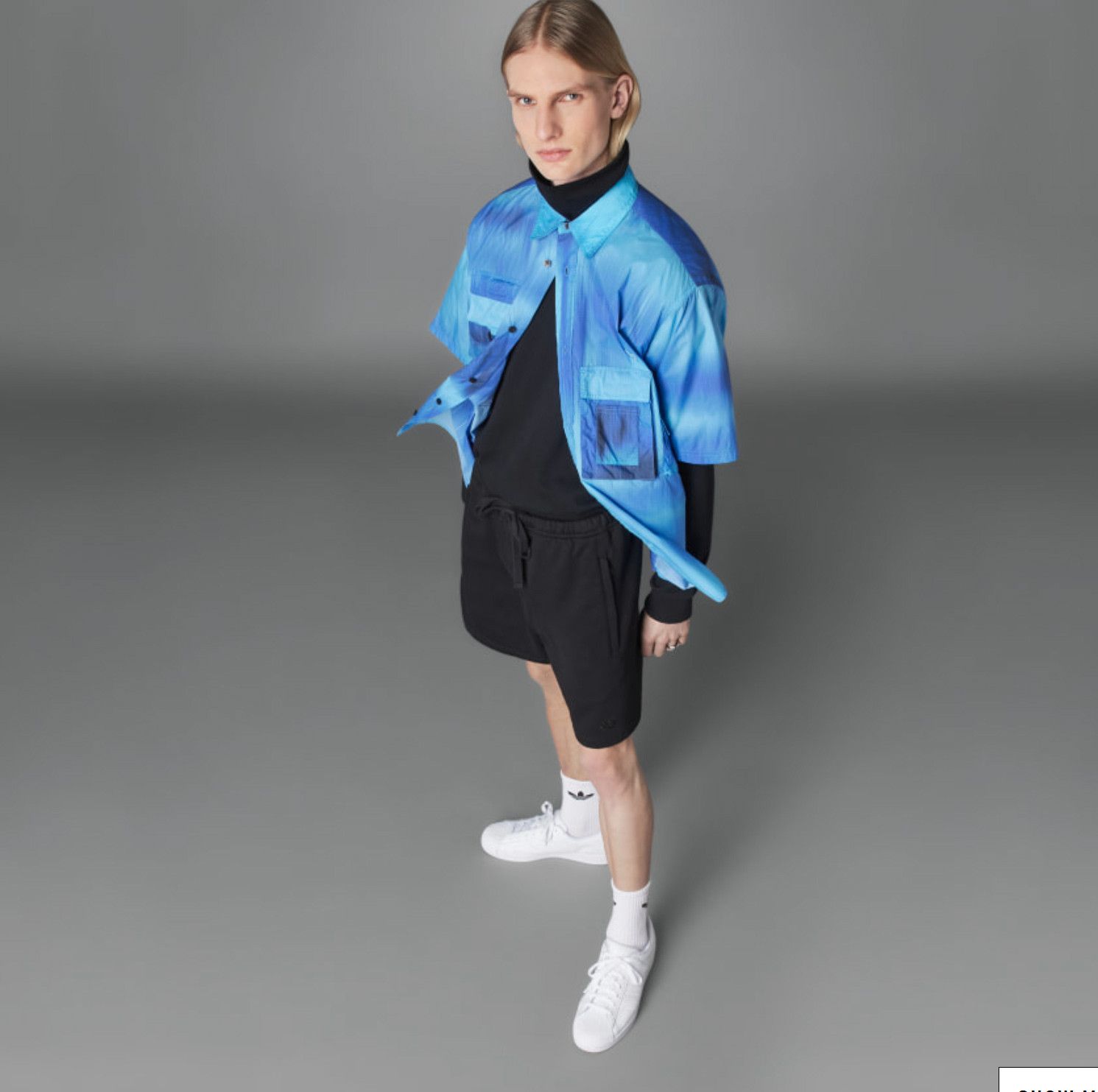 Adidas × Japanese Brand Adidas Blue Version SS22 Nylon Utility Gradient Shirt Size US XL / EU 56 / 4 - 8 Thumbnail