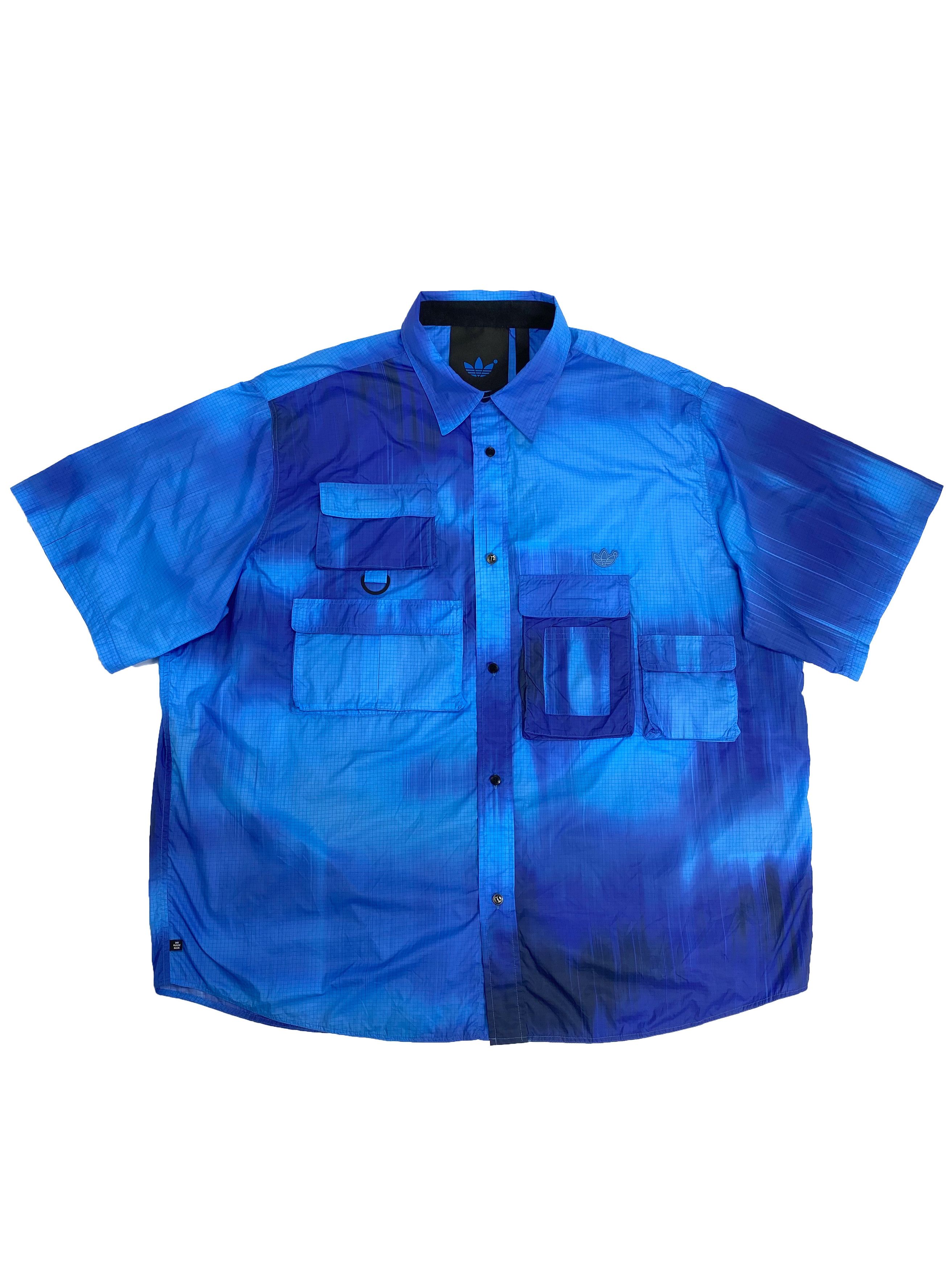 Adidas × Japanese Brand Adidas Blue Version SS22 Nylon Utility Gradient Shirt Size US XL / EU 56 / 4 - 1 Thumbnail