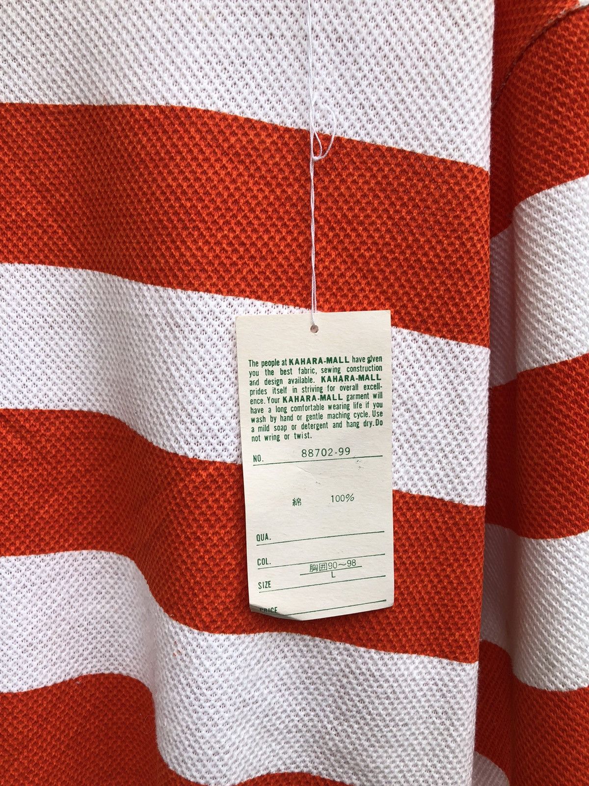 Japanese Brand Vintage 90's Polo Shirt Orange Striped Pullover Size US L / EU 52-54 / 3 - 9 Thumbnail