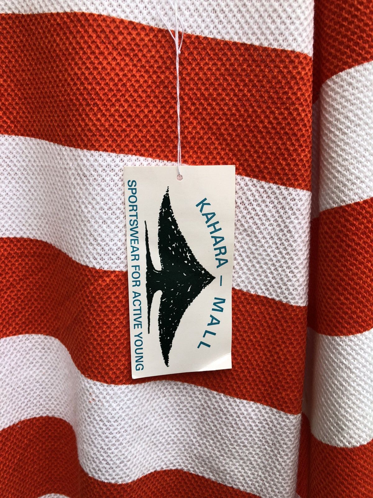 Japanese Brand Vintage 90's Polo Shirt Orange Striped Pullover Size US L / EU 52-54 / 3 - 8 Thumbnail