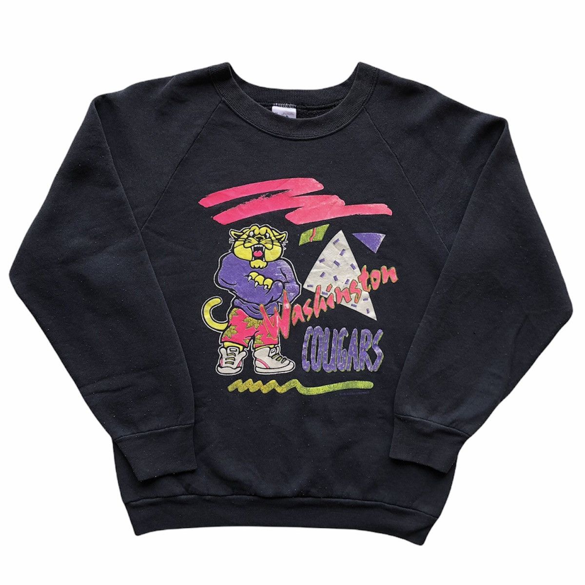 Fruit Of The Loom Vintage 80's Sweatshirt Washington Cougars Team Size US M / EU 48-50 / 2 - 1 Thumbnail