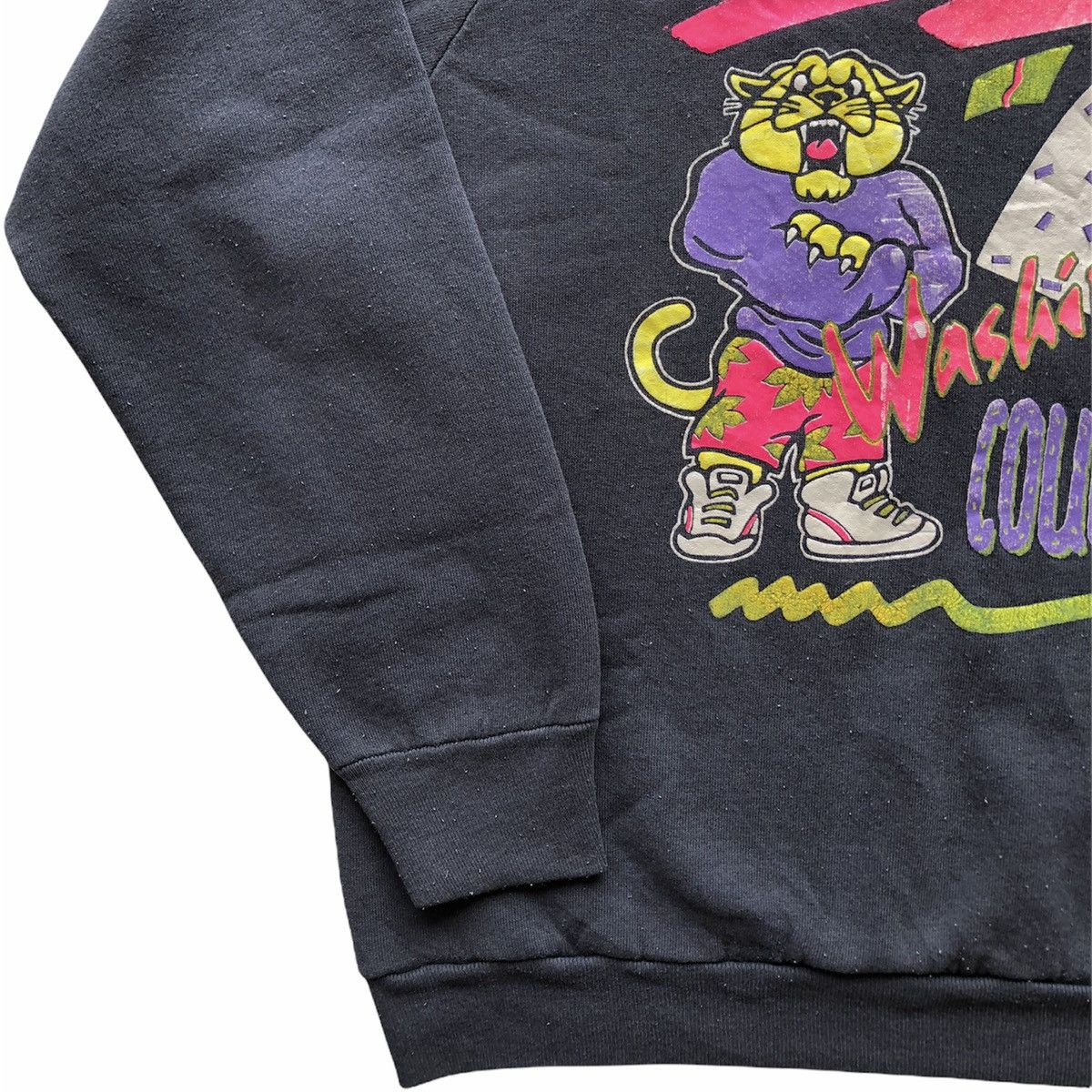 Fruit Of The Loom Vintage 80's Sweatshirt Washington Cougars Team Size US M / EU 48-50 / 2 - 4 Thumbnail