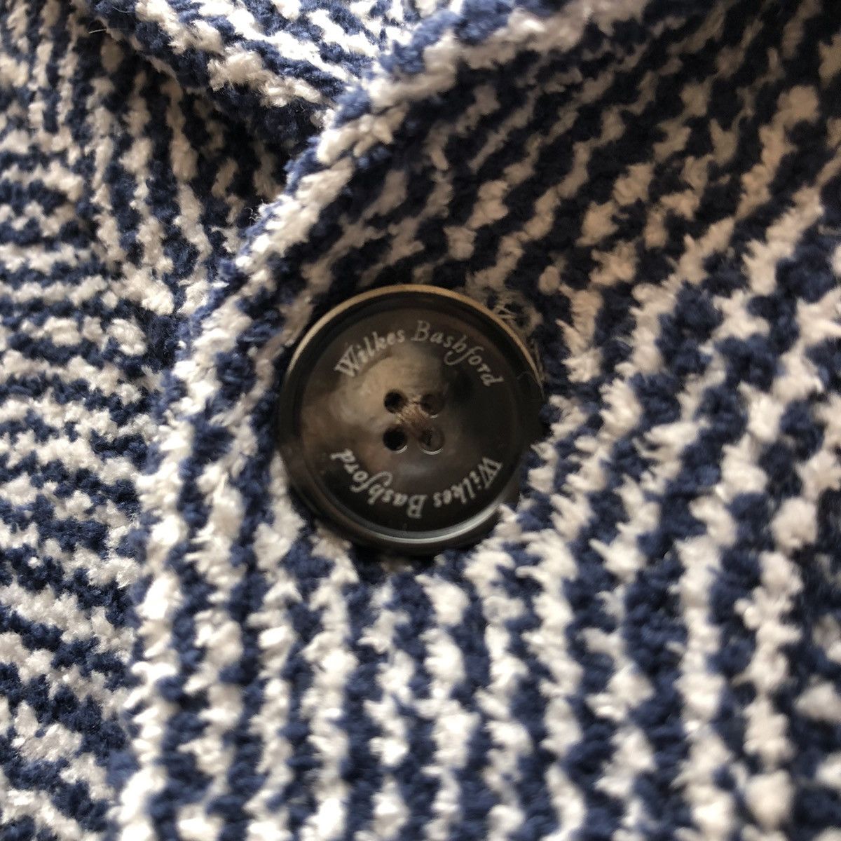 Wilkes Bashford Cardigan Shawl Collar Hickory Stripe by Wilkes Bashford Size US S / EU 44-46 / 1 - 14 Thumbnail