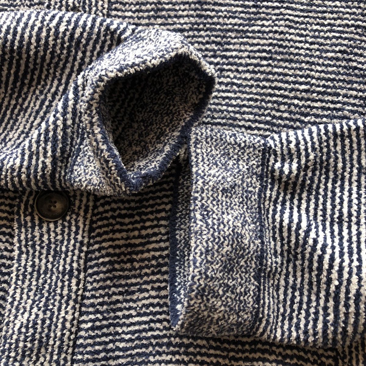 Wilkes Bashford Cardigan Shawl Collar Hickory Stripe by Wilkes Bashford Size US S / EU 44-46 / 1 - 8 Thumbnail