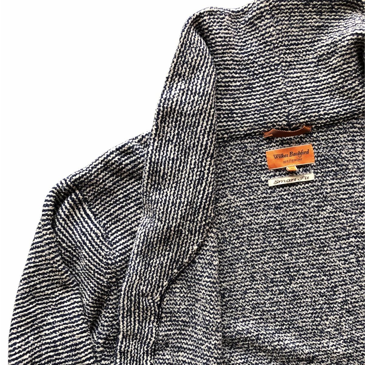 Wilkes Bashford Cardigan Shawl Collar Hickory Stripe by Wilkes Bashford Size US S / EU 44-46 / 1 - 13 Thumbnail
