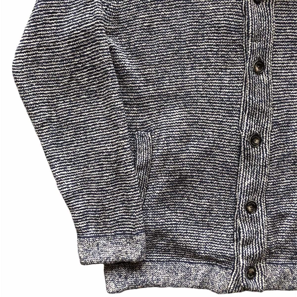 Wilkes Bashford Cardigan Shawl Collar Hickory Stripe by Wilkes Bashford Size US S / EU 44-46 / 1 - 4 Thumbnail