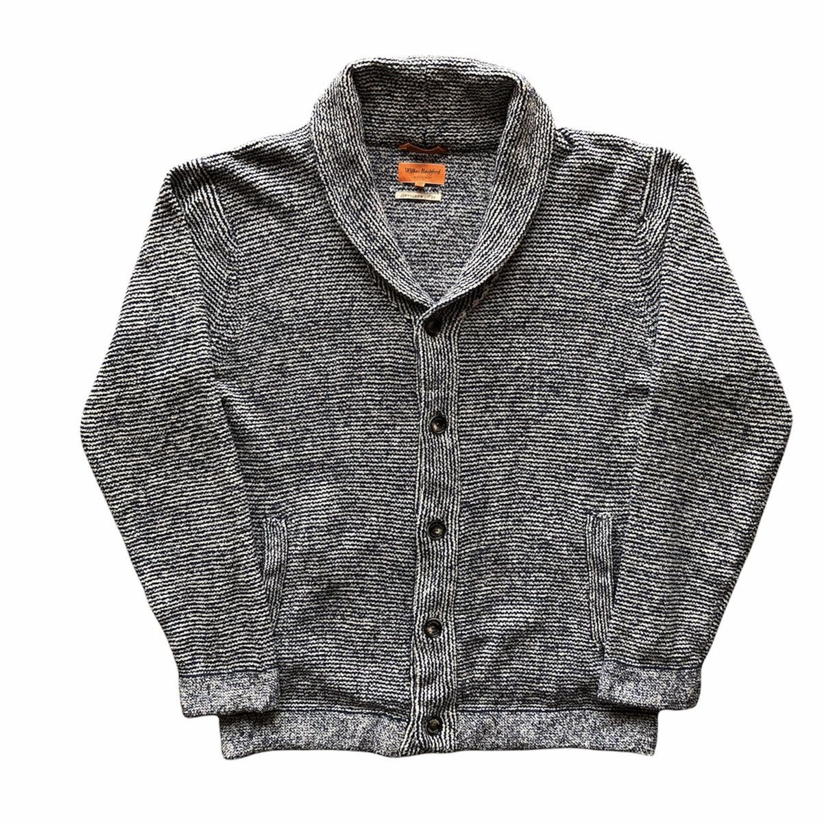Wilkes Bashford Cardigan Shawl Collar Hickory Stripe by Wilkes Bashford Size US S / EU 44-46 / 1 - 1 Thumbnail