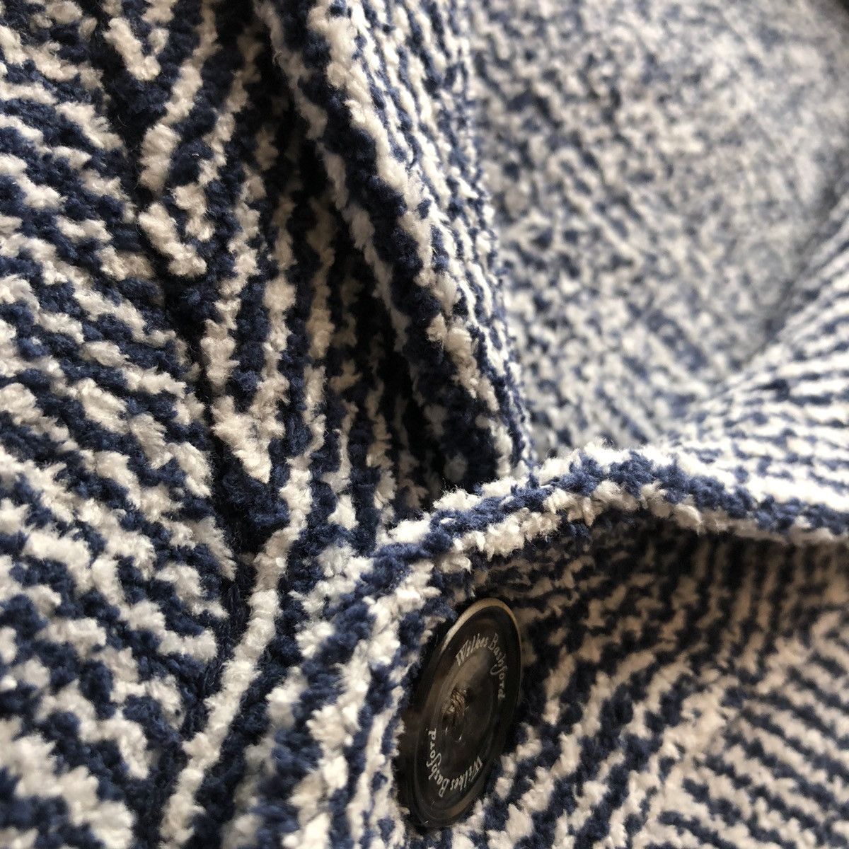 Wilkes Bashford Cardigan Shawl Collar Hickory Stripe by Wilkes Bashford Size US S / EU 44-46 / 1 - 9 Thumbnail