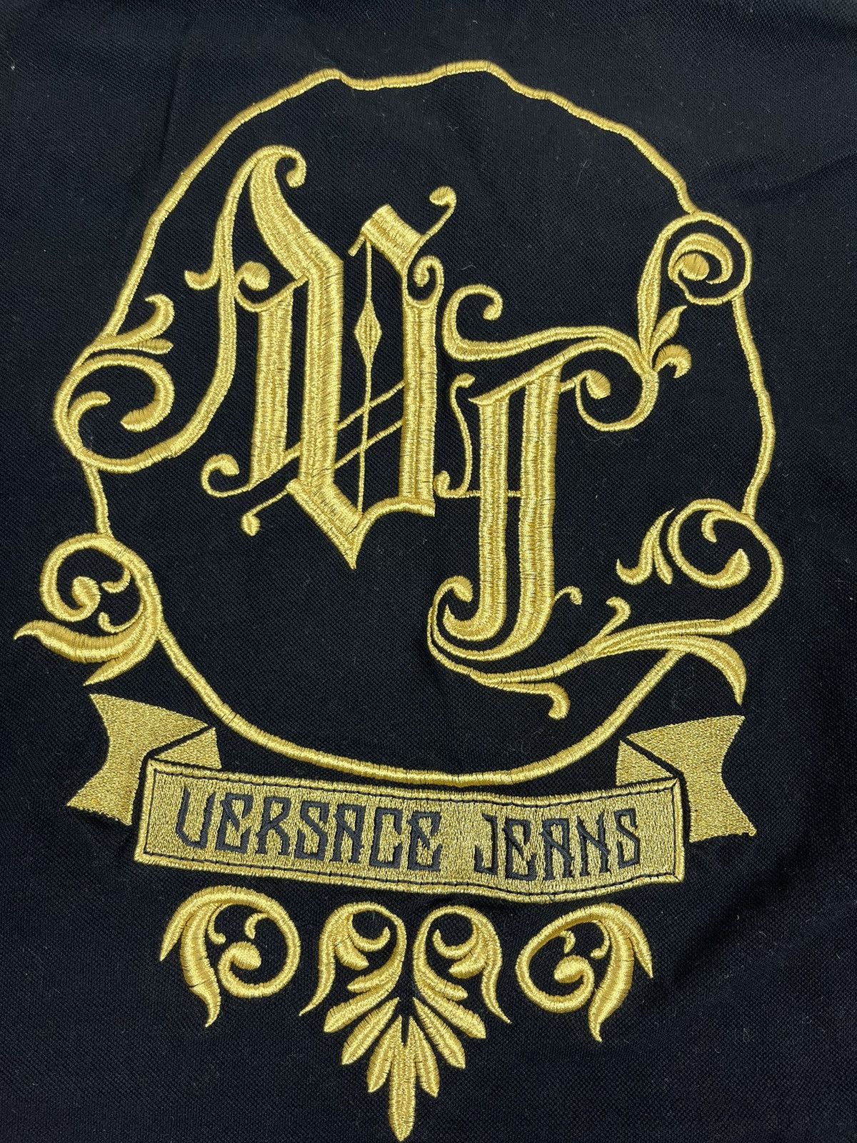 Versace Jeans Couture Versace Jeans Black Gold Logo Cotton Polo Shirt Size US M / EU 48-50 / 2 - 11 Thumbnail