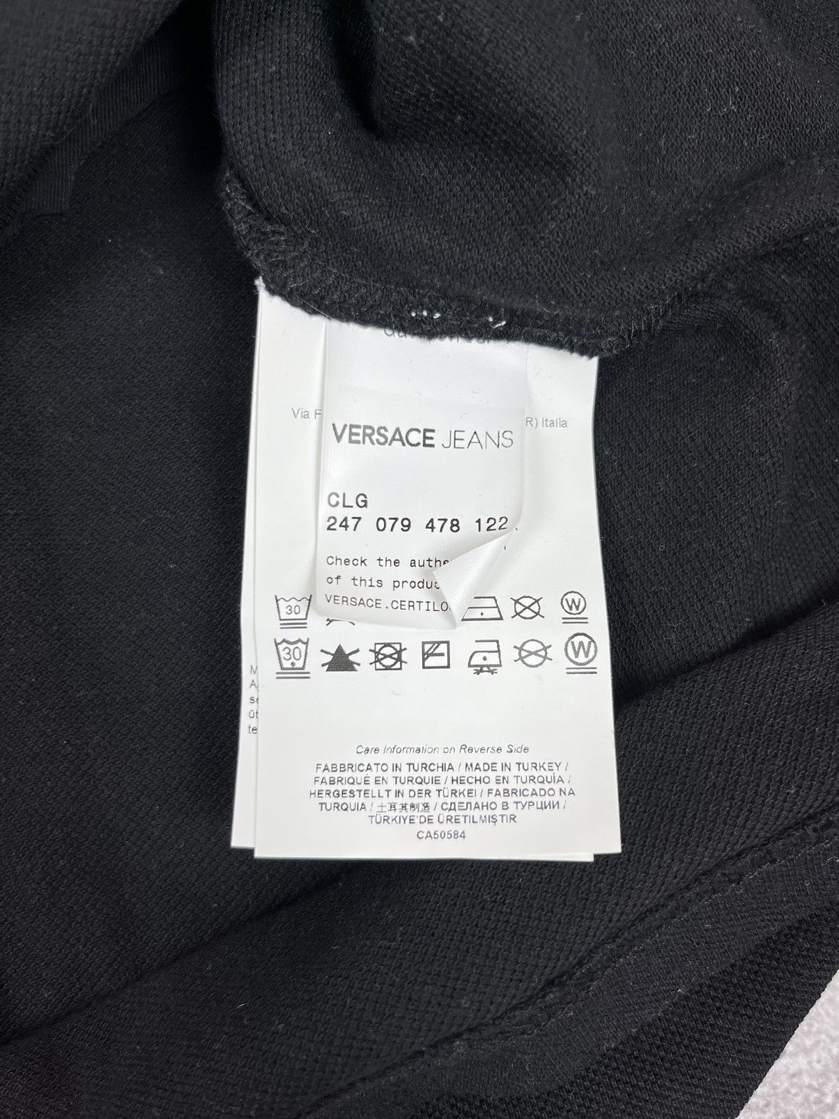 Versace Jeans Couture Versace Jeans Black Gold Logo Cotton Polo Shirt Size US M / EU 48-50 / 2 - 7 Thumbnail