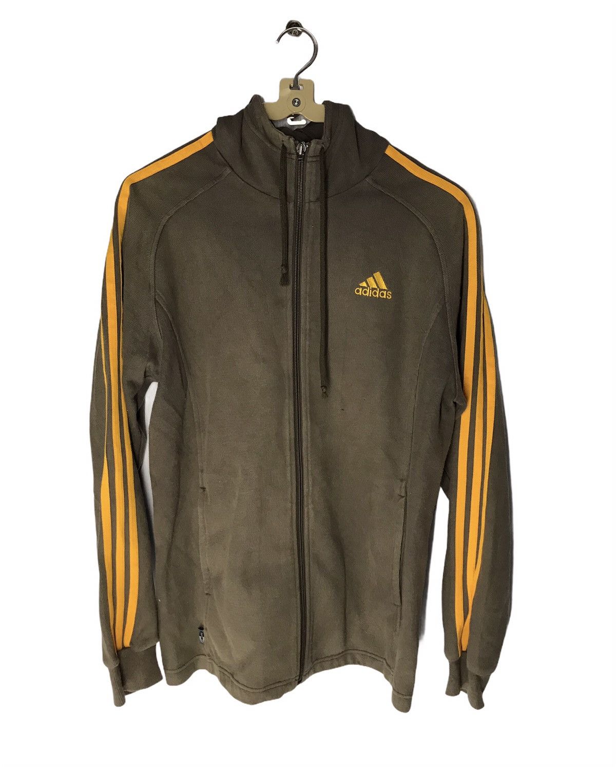 Adidas zipper hoodie small embroidered logo