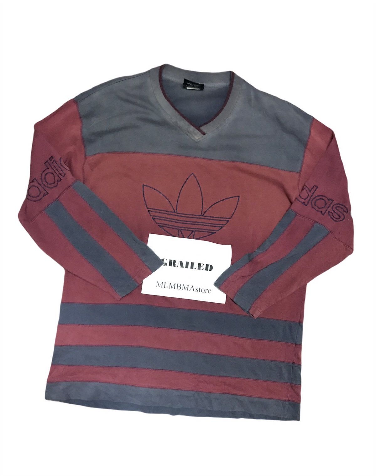 Vintage Vintage Adidas long sleeve distressed Size US XL / EU 56 / 4 - 1 Thumbnail