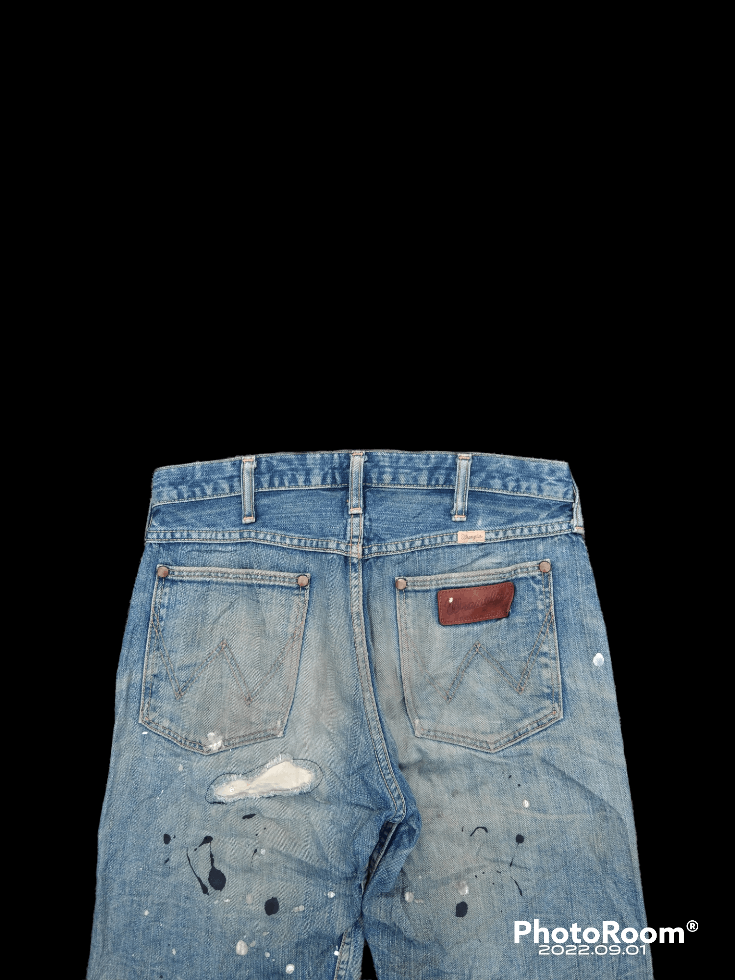 Wrangler SUPER SICK⚡DiSTRESSED PACTHWORK WRANGLER MADE IN 🎌 Size US 30 / EU 46 - 5 Thumbnail