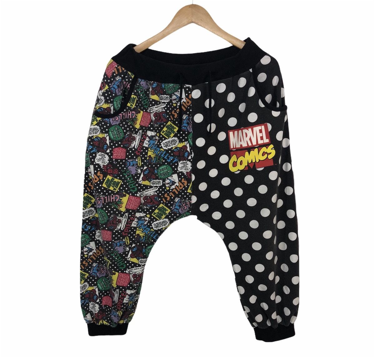 Japanese Brand × Marvel Comics Marvel Comics Spiderman Sweatpants Size 27 Fit To 32 Size US 27 - 1 Thumbnail