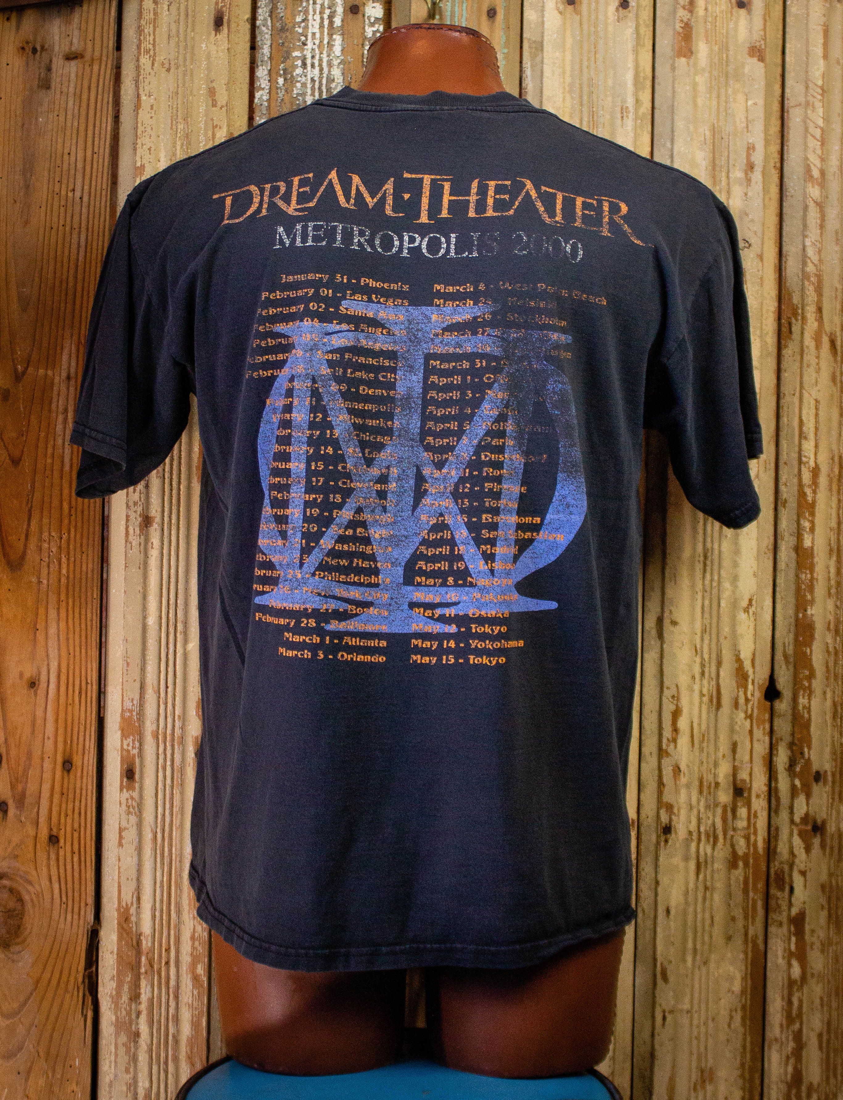 Vintage Dream Theater Metropolis Concert T Shirt 2000