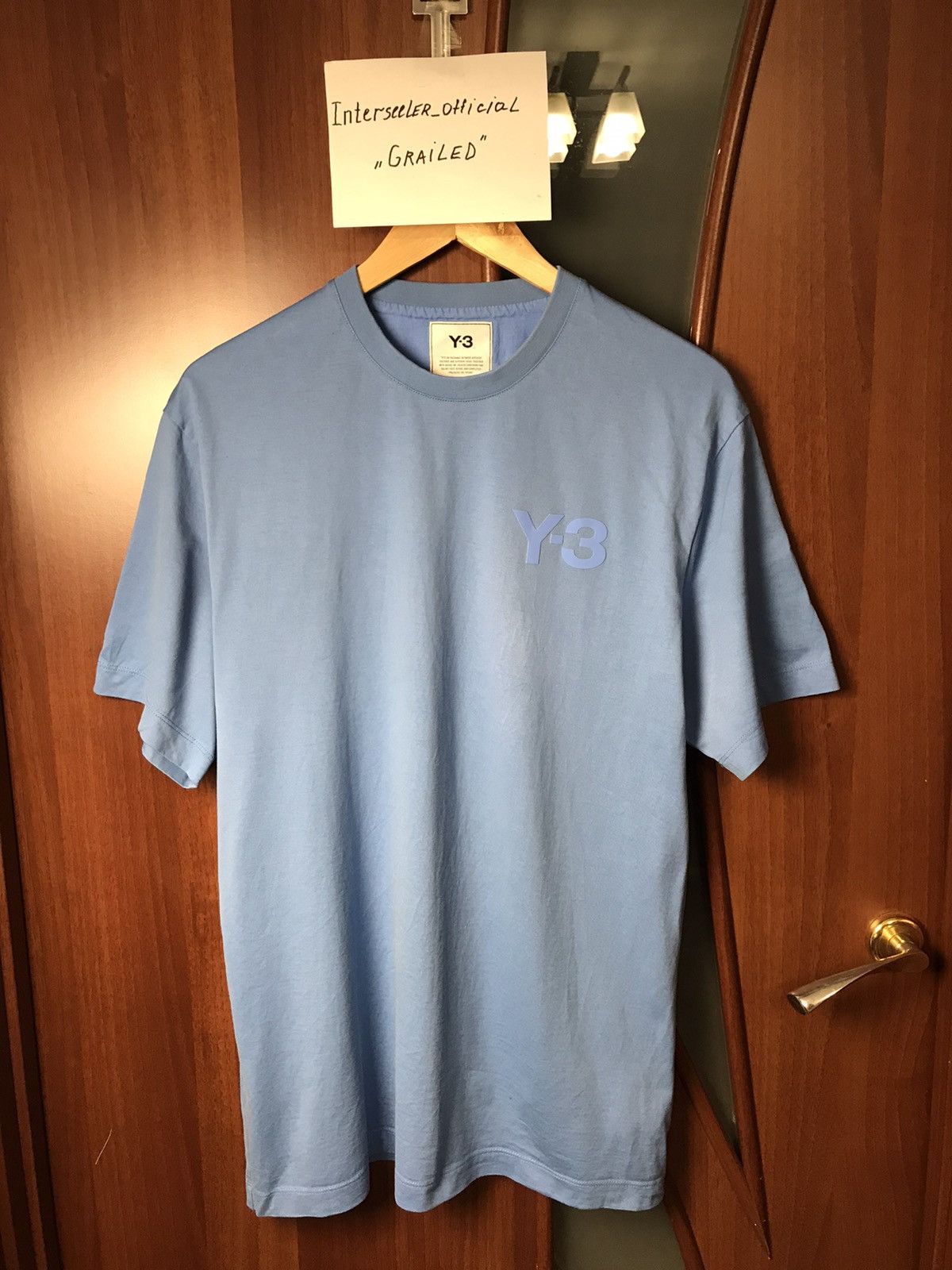 Y-3 × Yohji Yamamoto Y-3 Adidas blue t shirt Size US S / EU 44-46 / 1 - 1 Thumbnail