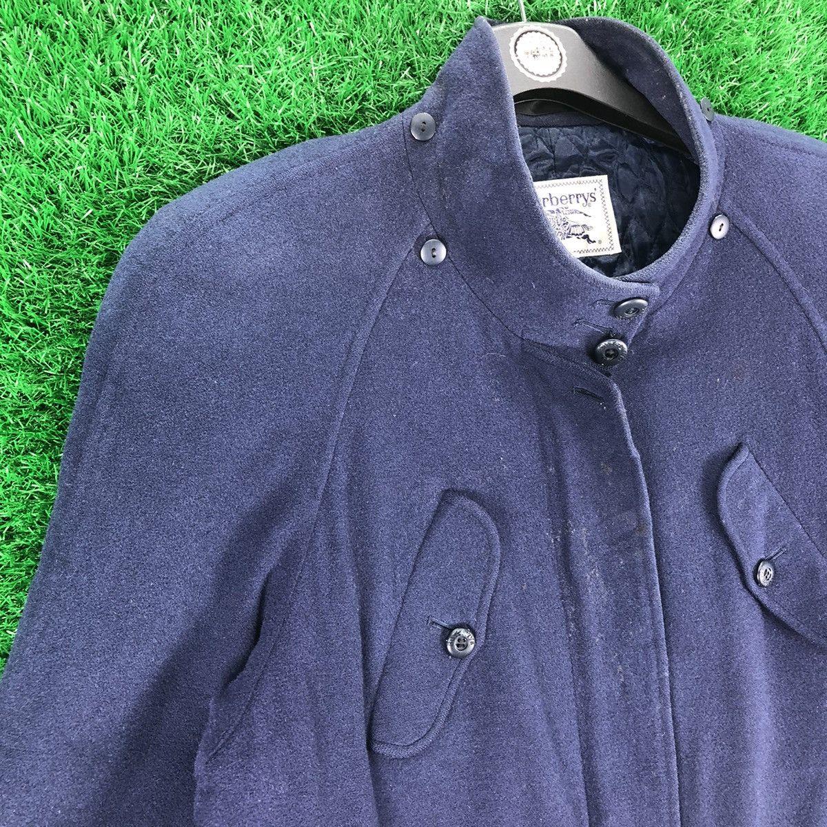 Burberry Vintage 90's Burberrys Wool Zipper Coat Jacket Quilted Nylon Size M / US 6-8 / IT 42-44 - 2 Thumbnail