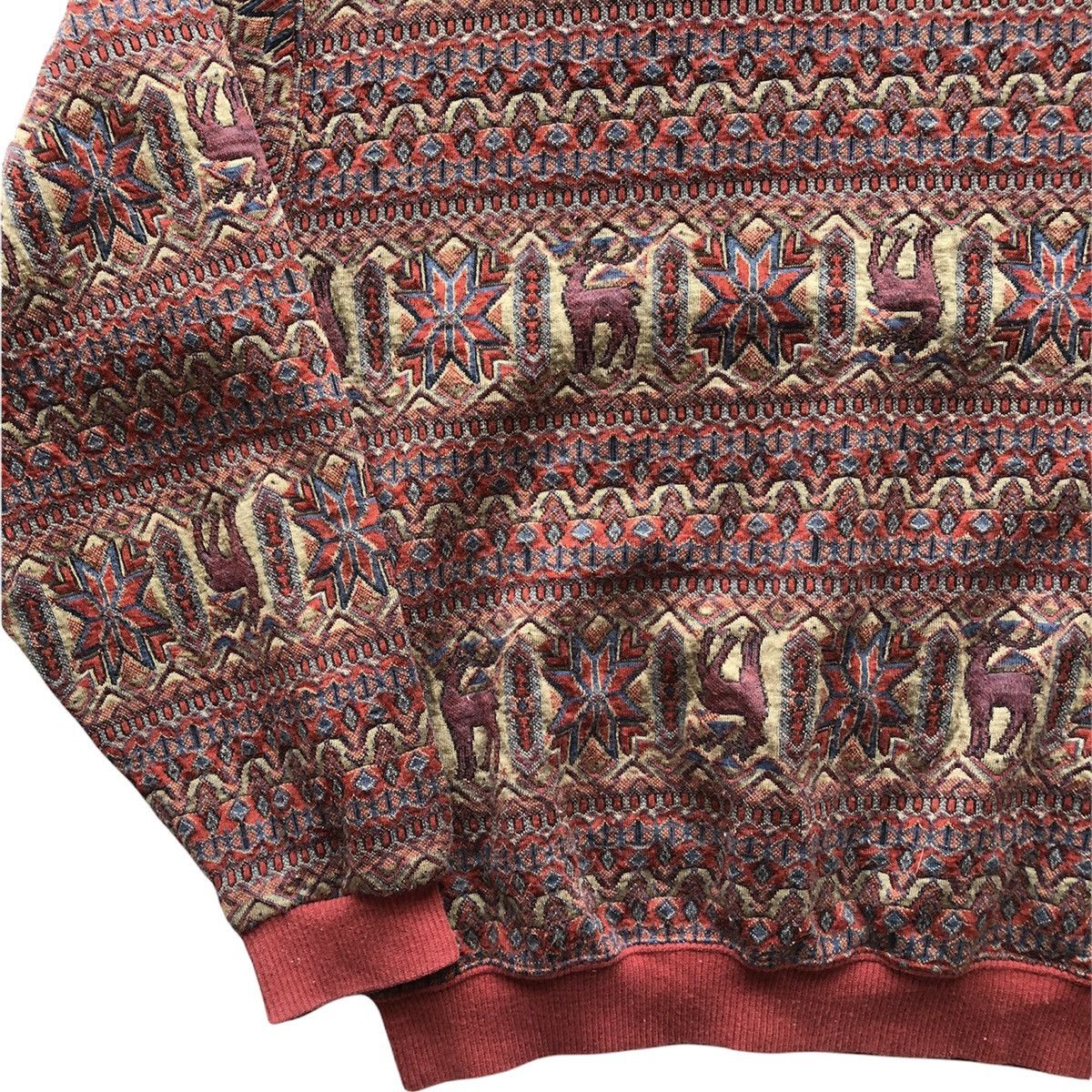 Japanese Brand Vintage 80's Sweatshirt Native 3D Textured by Tricot Jetais Size US S / EU 44-46 / 1 - 4 Thumbnail