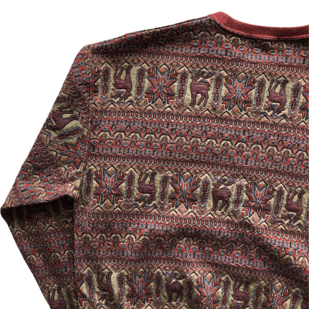 Japanese Brand Vintage 80's Sweatshirt Native 3D Textured by Tricot Jetais Size US S / EU 44-46 / 1 - 6 Thumbnail