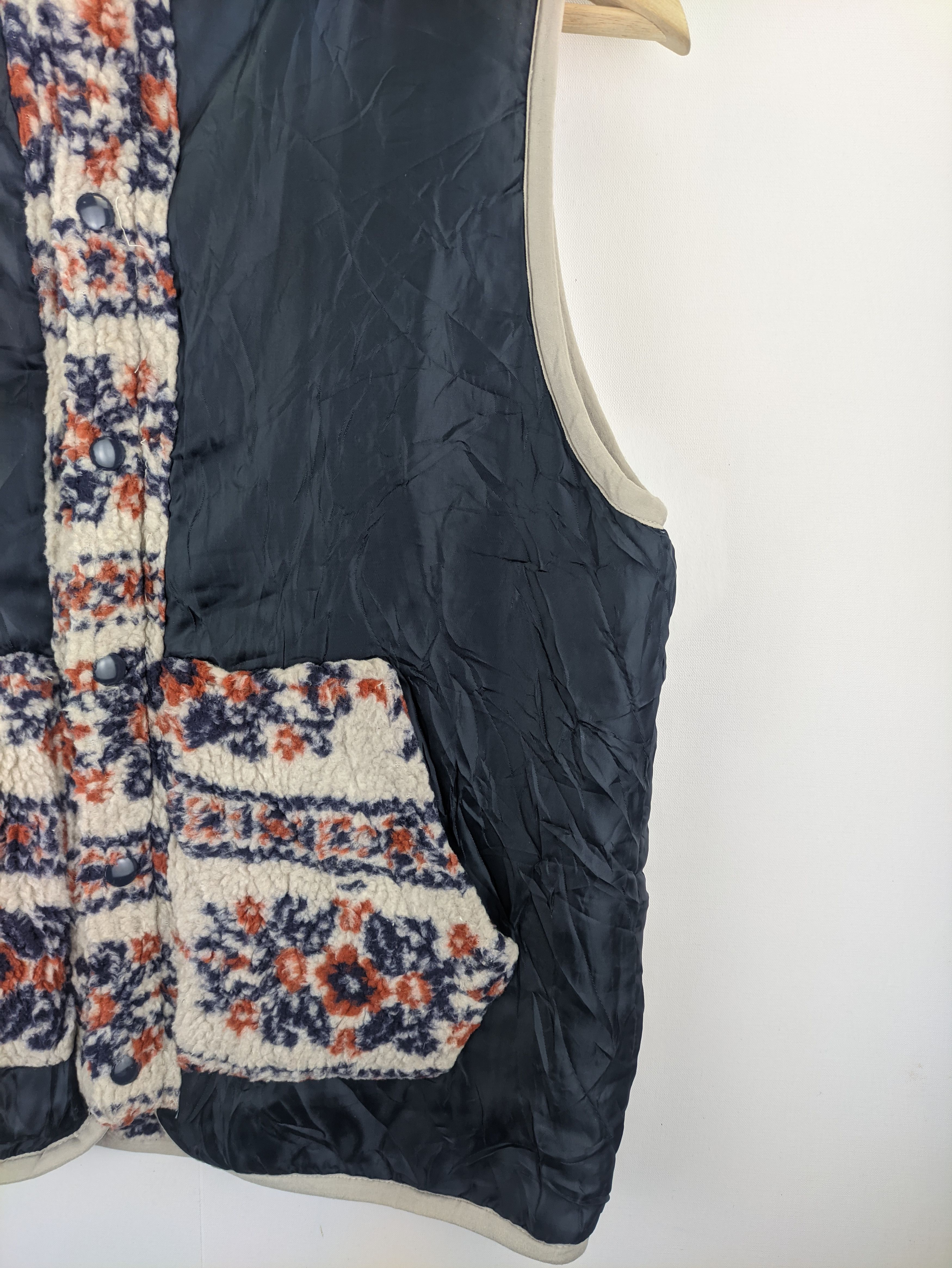Japanese Brand Steals🔥Sherpa Vest Hooded Navajo Reversible Size US S / EU 44-46 / 1 - 7 Thumbnail
