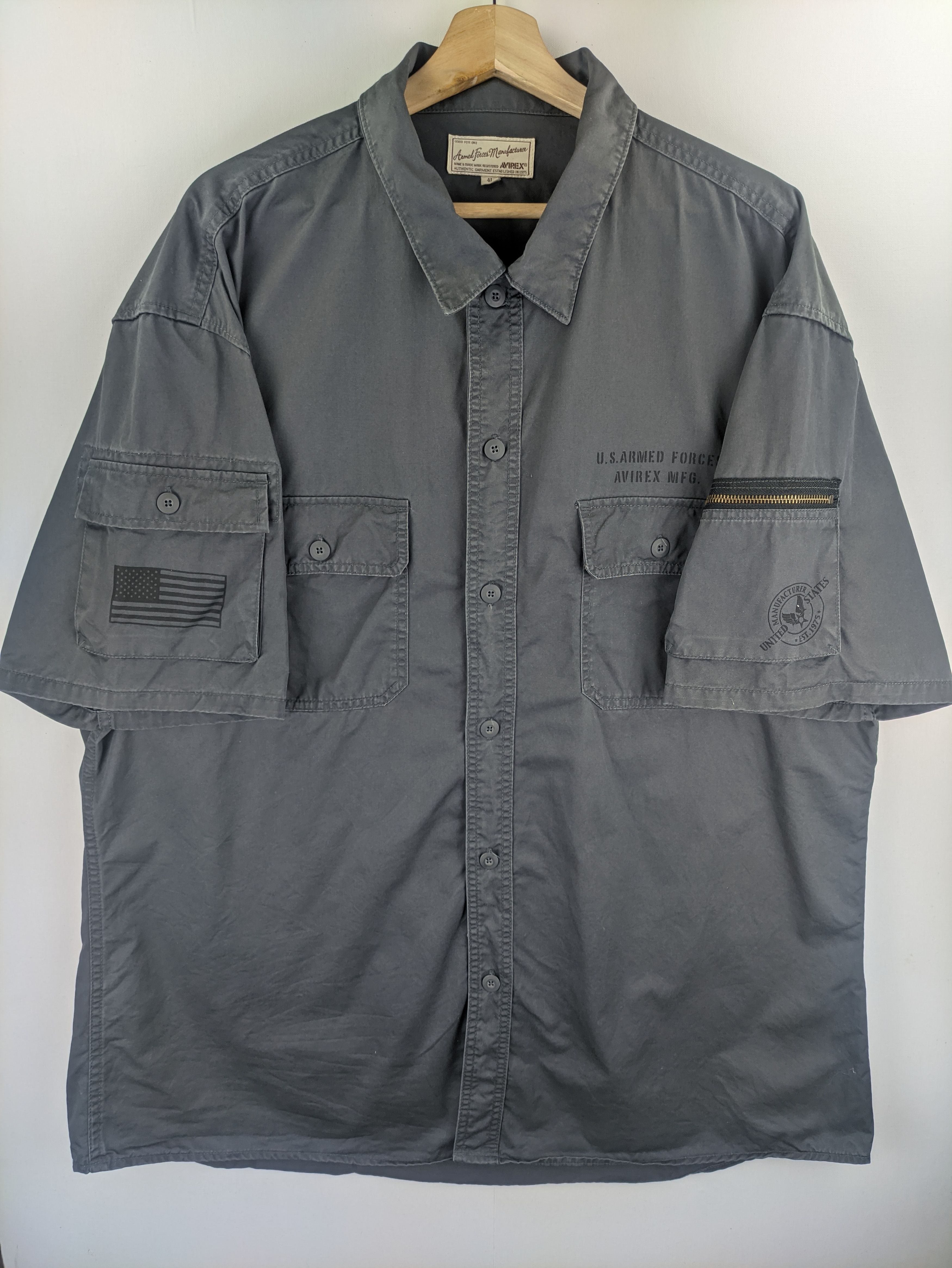 Avirex Steals🔥Vintage Avirex Shirt Button Up Oversized Size US XXL / EU 58 / 5 - 9 Thumbnail