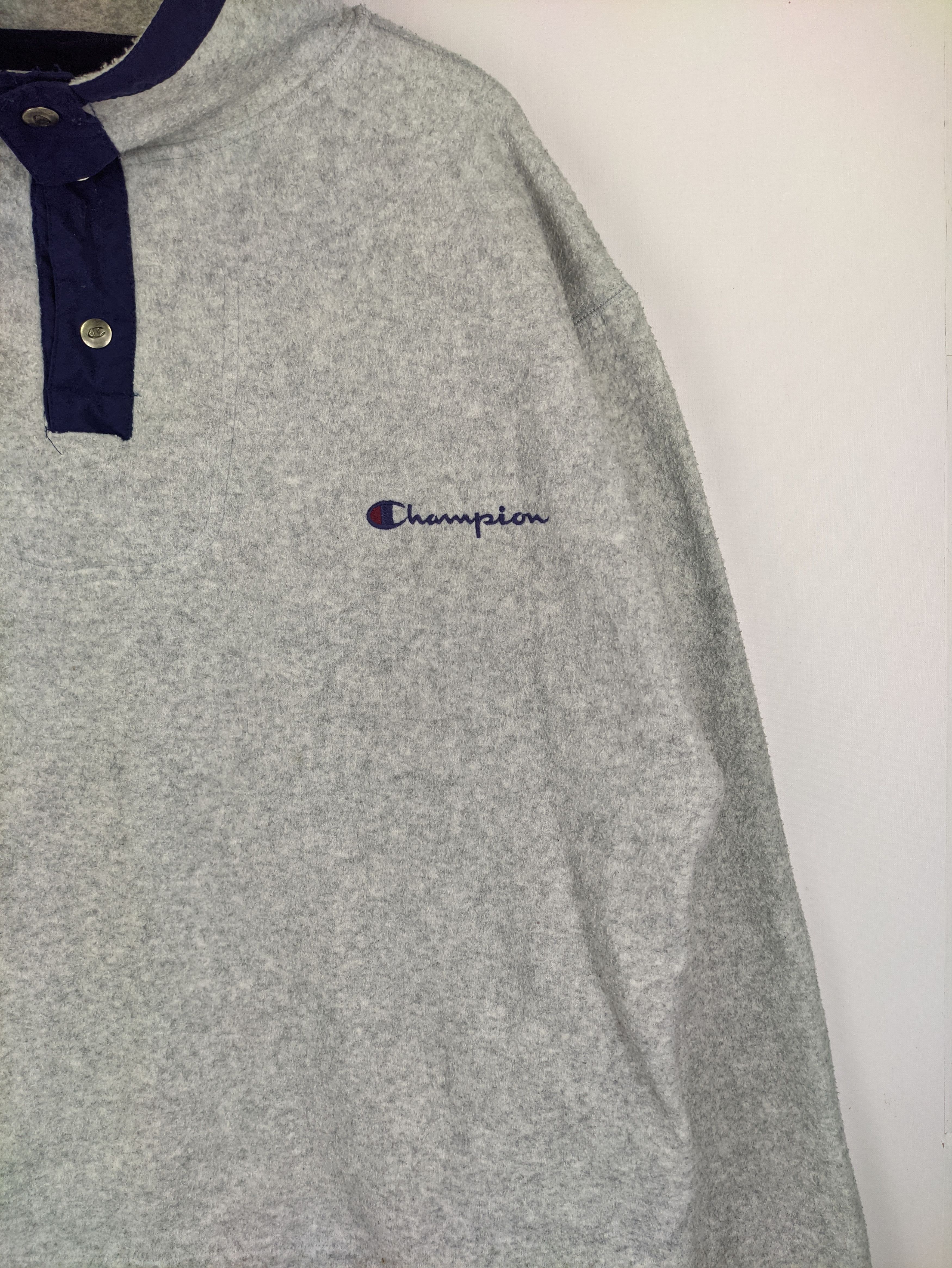 Champion Steals🔥Vintage Champion Fleece T-Snap Button Size US XL / EU 56 / 4 - 6 Thumbnail
