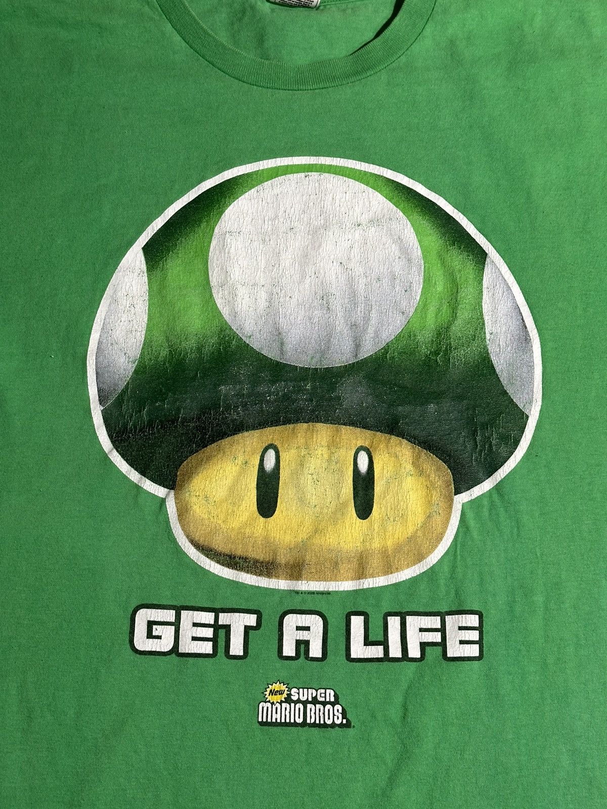 Nintendo × Vintage Y2K Super Mario Bros Get A Life 1 Up T Shirt Size US XL / EU 56 / 4 - 2 Thumbnail