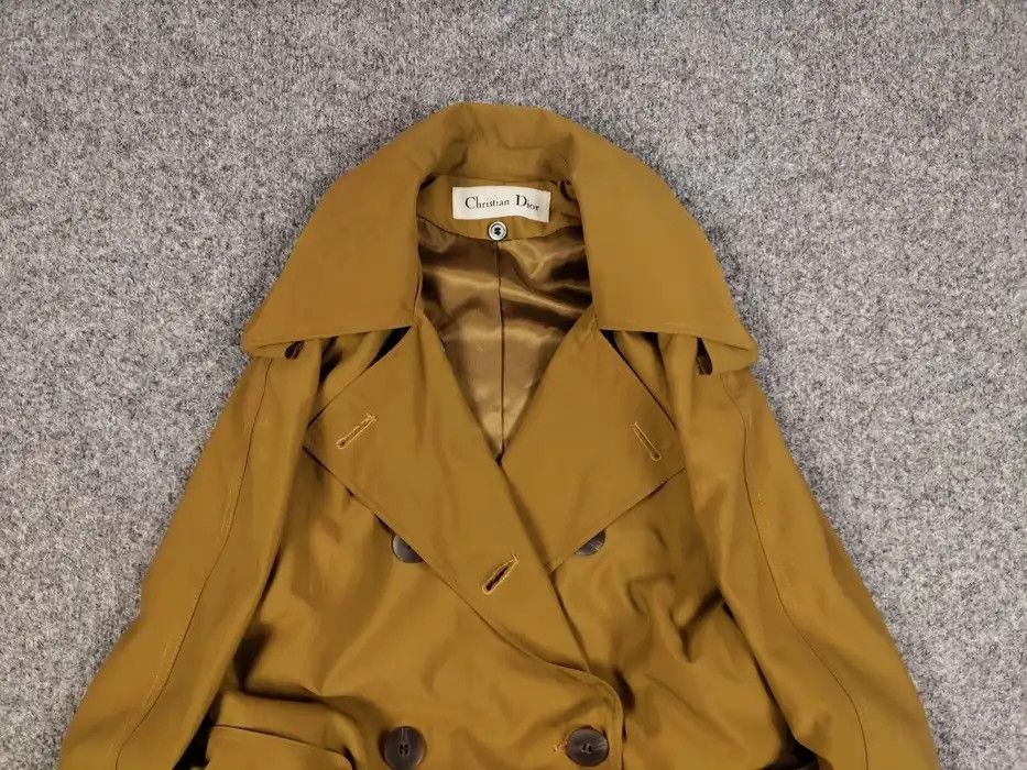 Christian Dior Monsieur Vintage 90's Christian Dior Yellow Gold Trench Coat Jacket Size M / US 6-8 / IT 42-44 - 2 Thumbnail