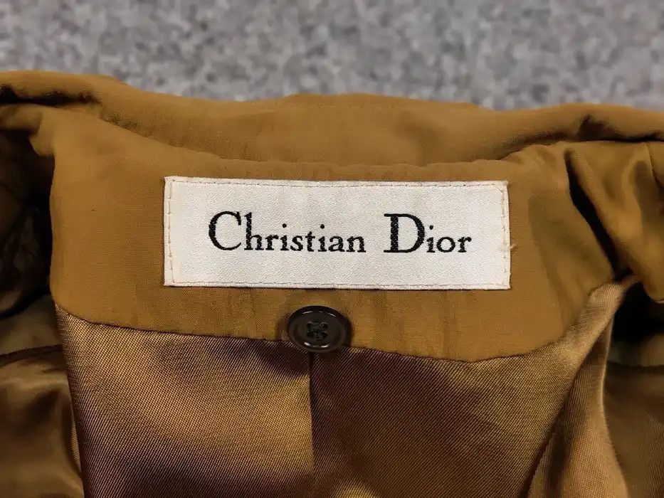 Christian Dior Monsieur Vintage 90's Christian Dior Yellow Gold Trench Coat Jacket Size M / US 6-8 / IT 42-44 - 6 Thumbnail