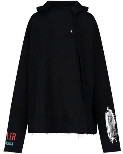 Raf Simons Raf Simons Graphic Printed Drawstring Hoodie - Black Size US S / EU 44-46 / 1 - 2 Thumbnail